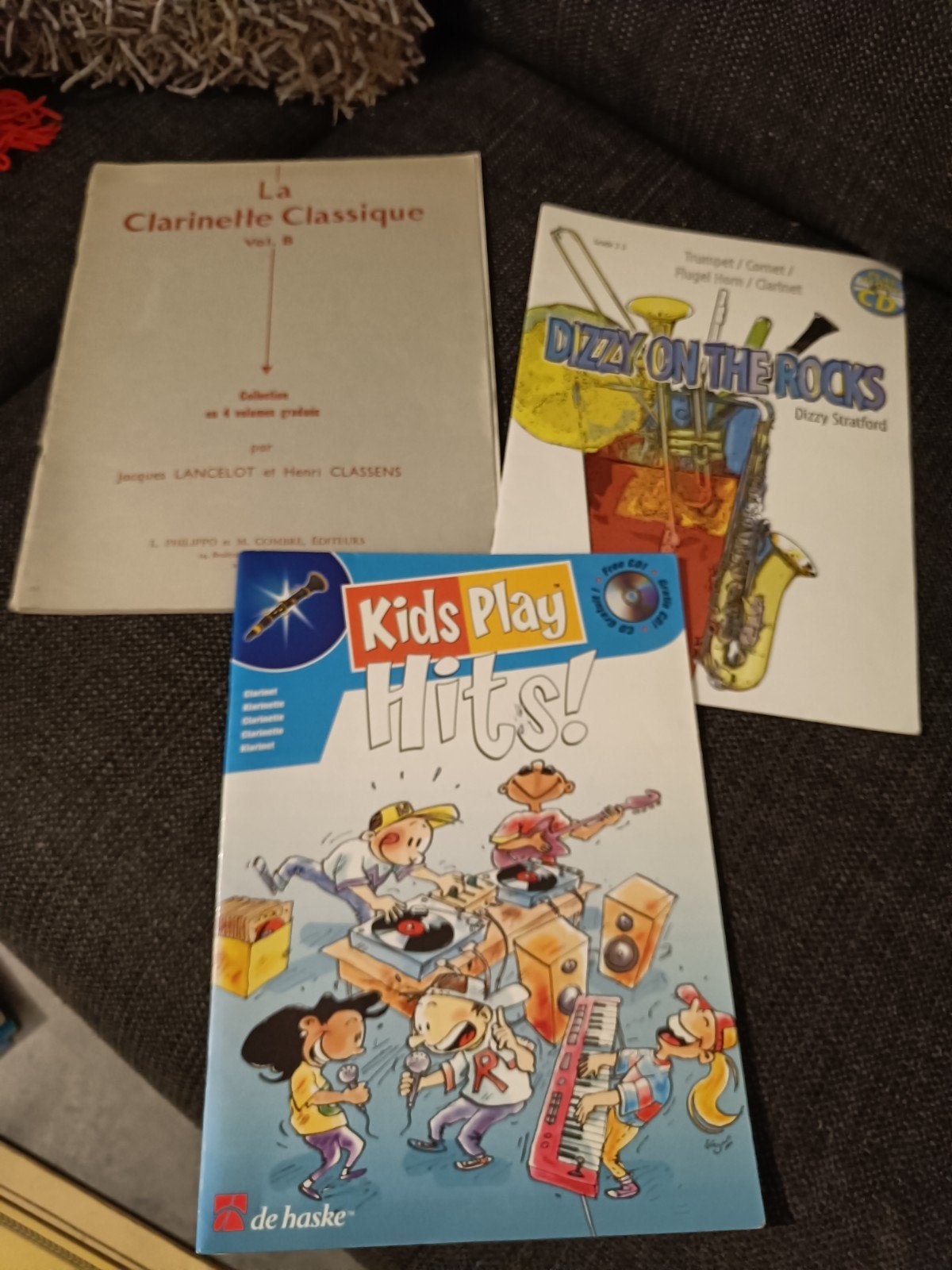 3 Muziekboeken voor Klarinet, Gebruikt, Trompet, Les of Cursus, Ophalen of Verzenden