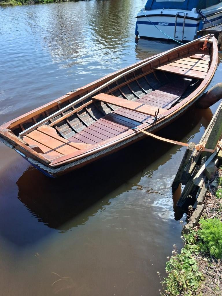 Houten sloep met trailer, Watersport en Boten, Platbodems, Ophalen, Gebruikt, Overige brandstoffen, Overig typen