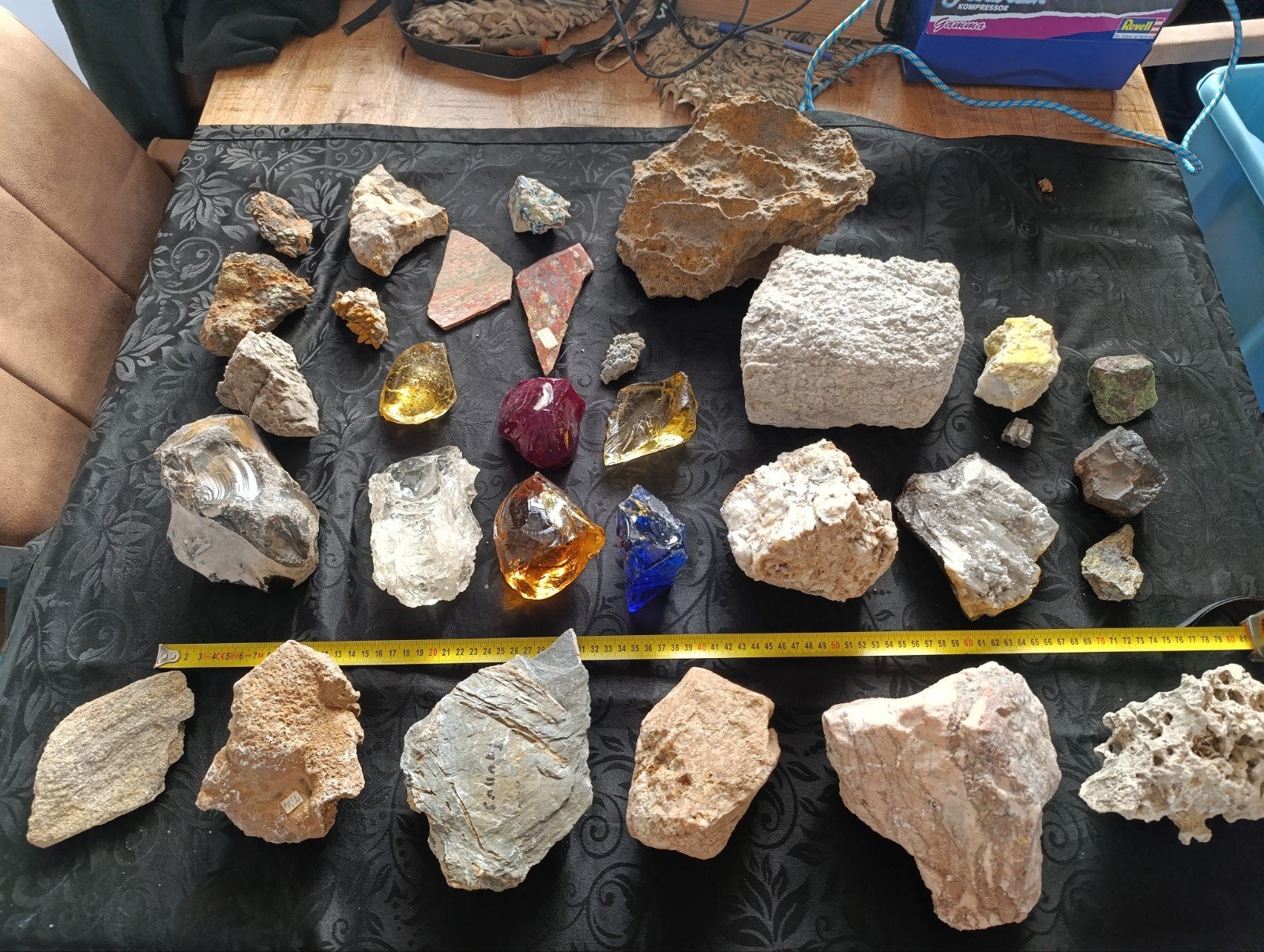 Grote partij fossielen, mineralen, stenen en edelstenen, Verzamelen, Mineralen en Fossielen, Ophalen
