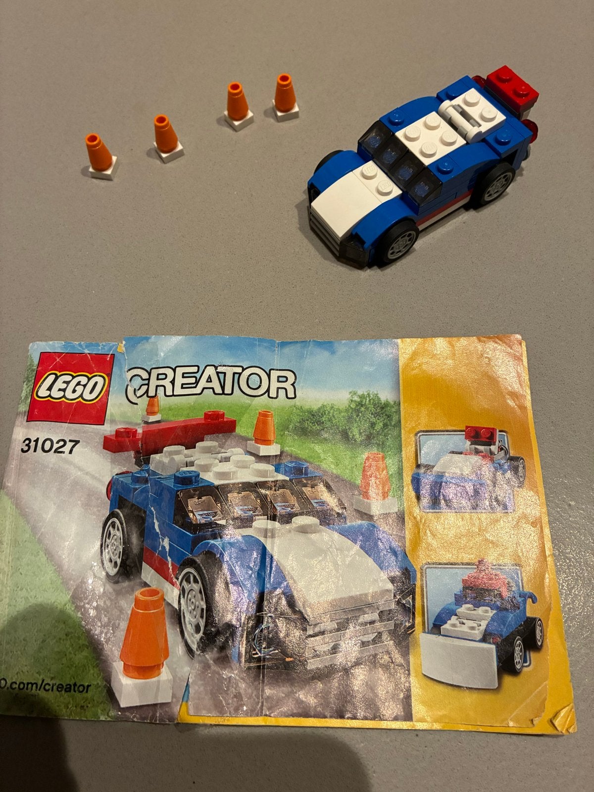Lego Creator 31027: Blauwe Raceauto 3-in-1, Gebruikt, Lego, Ophalen of Verzenden, Compleet