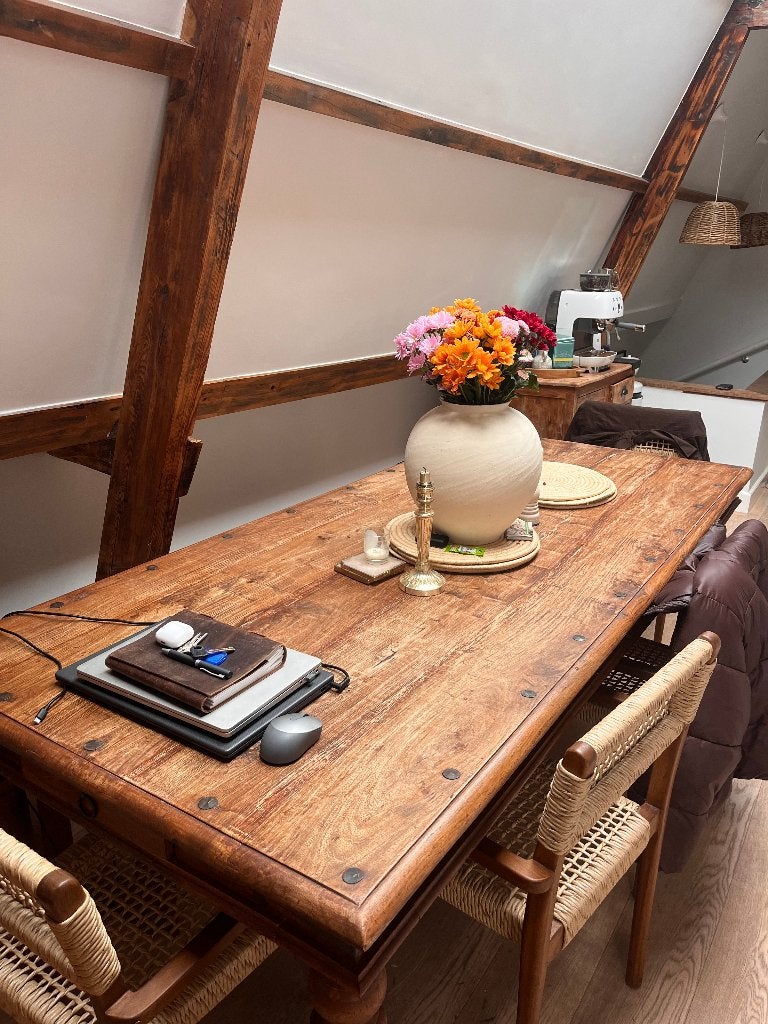 Oak Dining Table (6-8 pax), Ophalen, Gebruikt, 100 tot 150 cm, Eikenhout