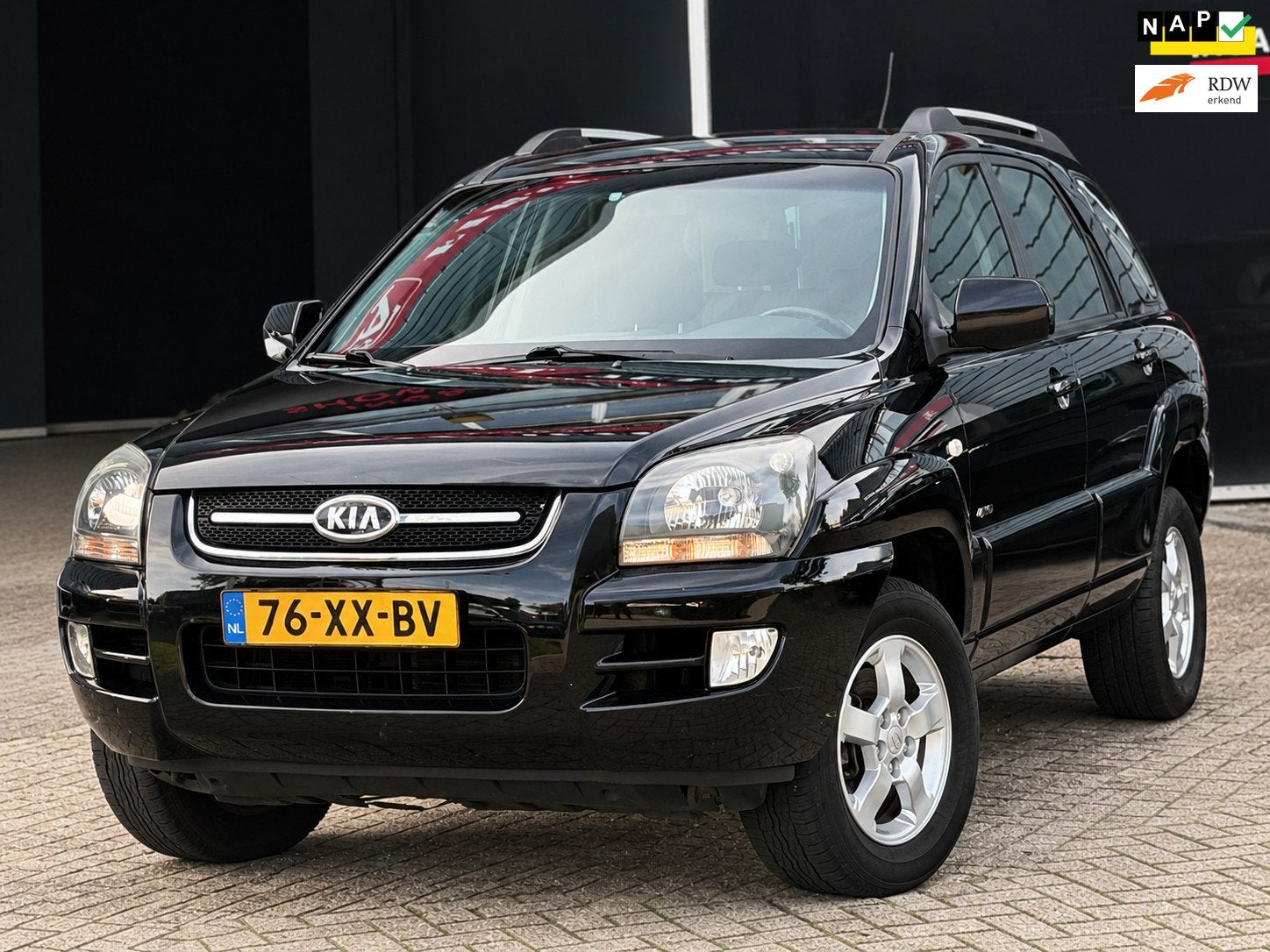Kia Sportage 2.7 V6 Adventure 4WD AUTOMAAT NAVI/AIRCO/CRUISE, Automaat, Stof, Gebruikt, Zwart