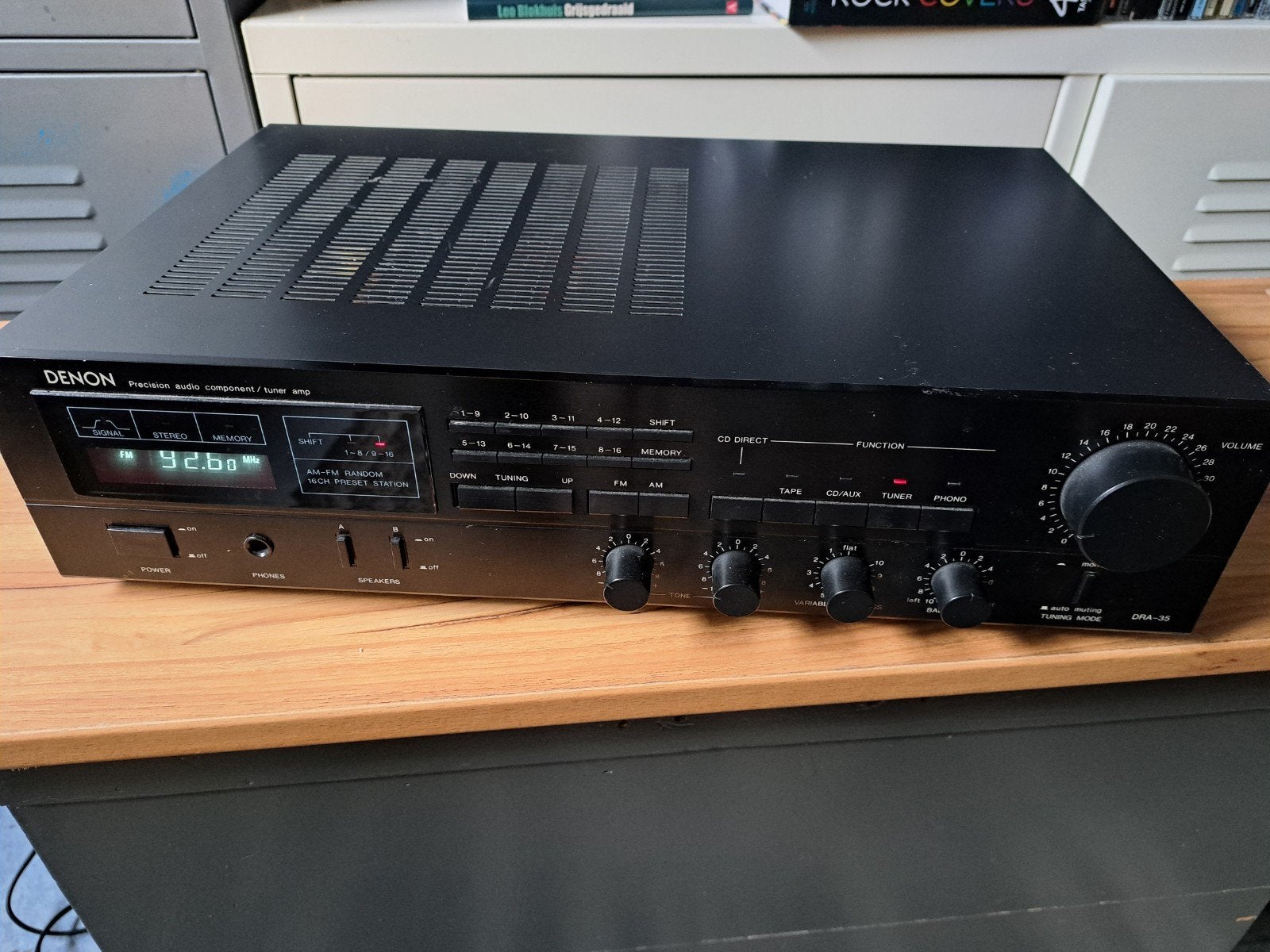 Denon DRA-35 Stereo Receiver Radio Tuner Versterker 95 Watt, Gebruikt, Denon, Ophalen of Verzenden, 60 tot 120 watt