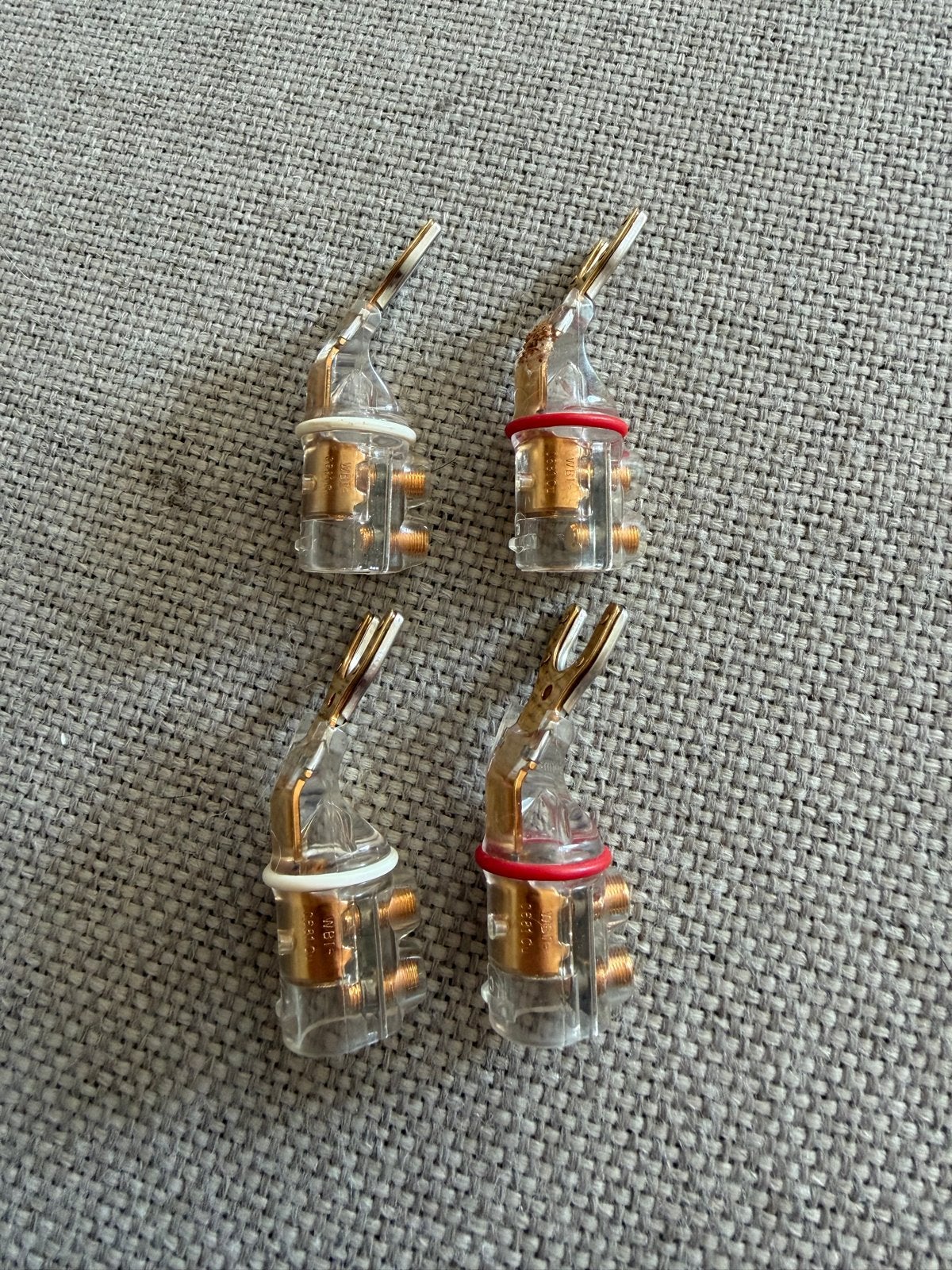 WBT C681 CU Nextgen spades voor luidsprekerkabels, Ophalen of Verzenden, Zo goed als nieuw, Minder dan 2 meter, Luidsprekerkabel