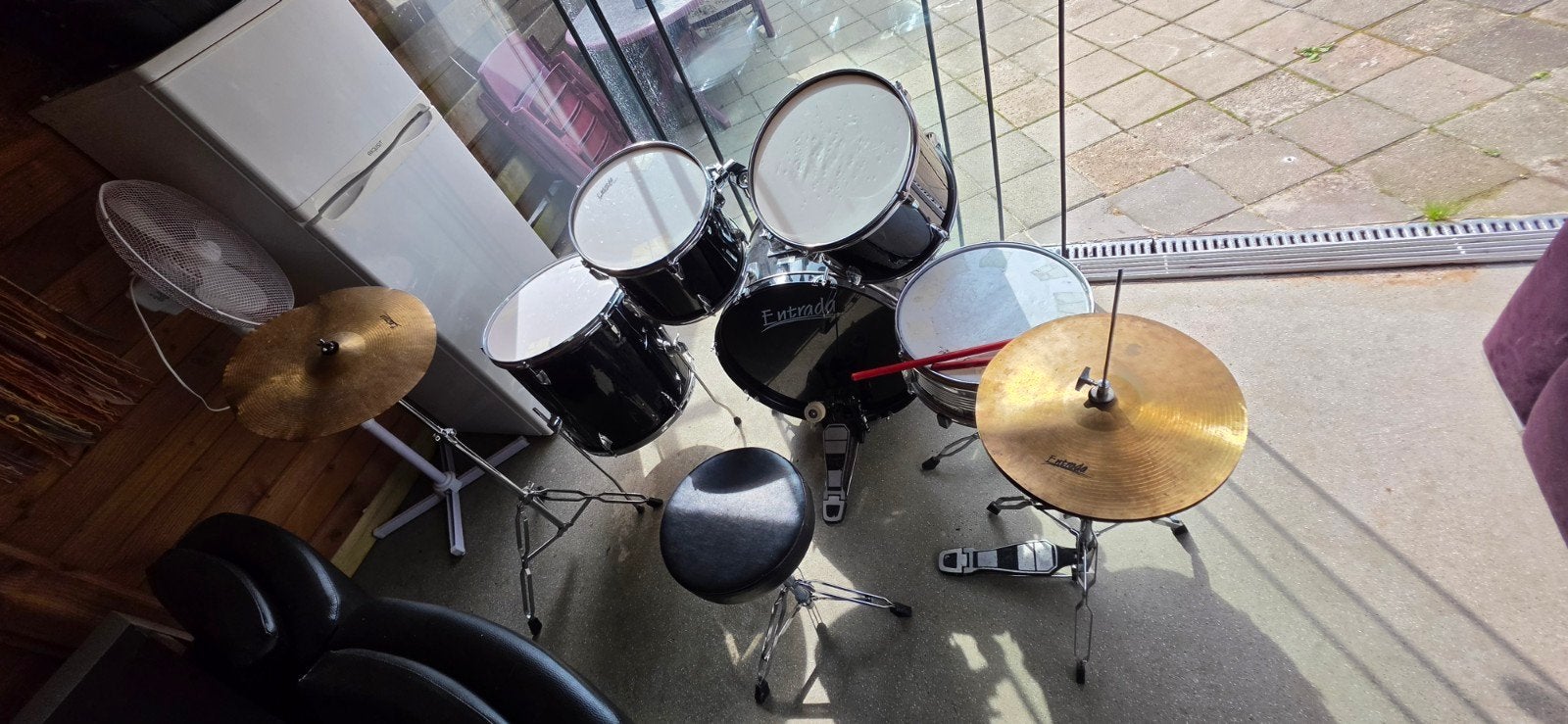 Compleet drumstel, ideaal voor beginners, Muziek en Instrumenten, Ophalen, Gebruikt, Overige merken