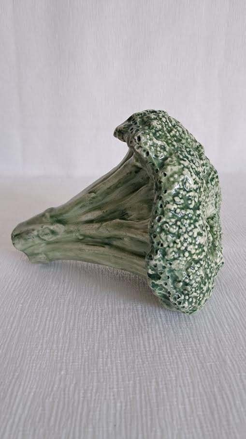 Vintage majolica broccoli keramiek groente, Antiek en Kunst, Ophalen of Verzenden