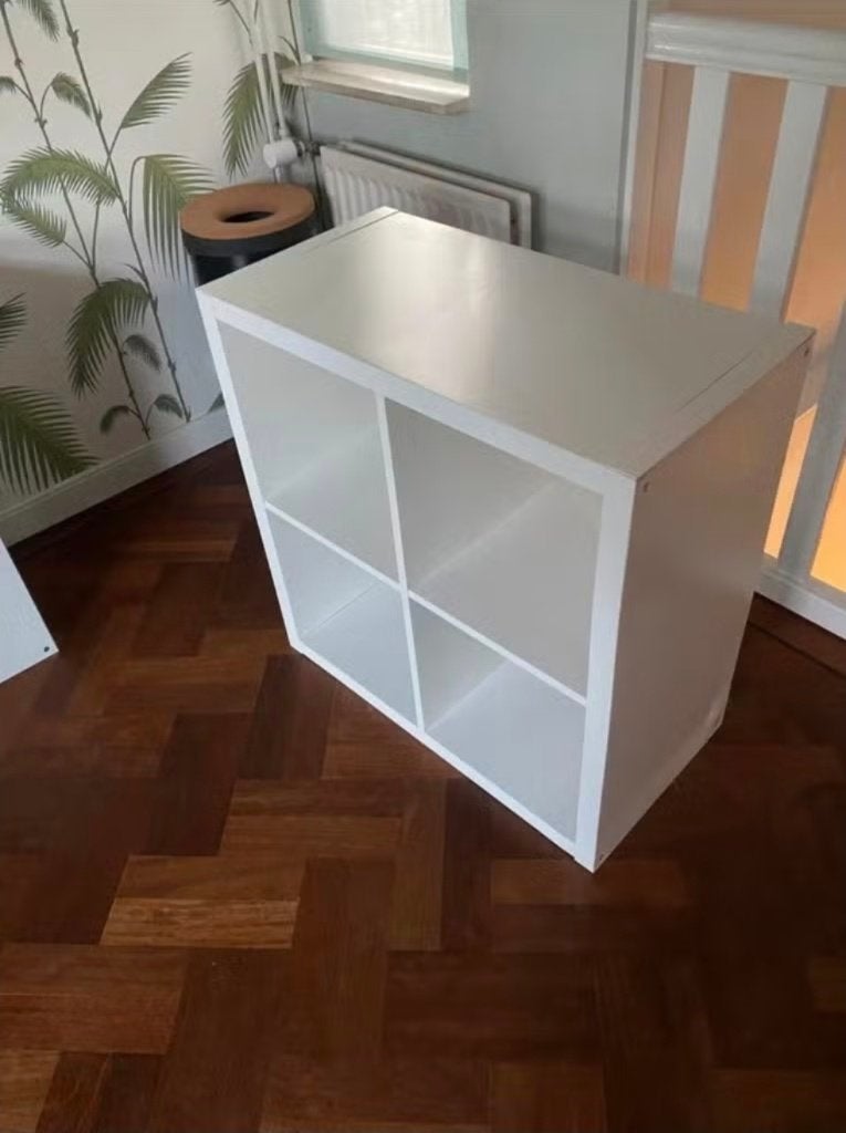 3x Kallax 4 vaks open kast vakkenkast 2x2 wit Ikea, Ophalen, 5 laden of meer, 50 tot 100 cm, Zo goed als nieuw