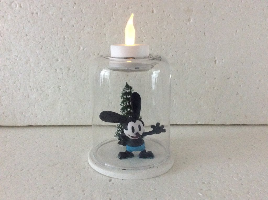 Disney Oswald - theelicht houder stolp, Verzamelen, Disney, Ophalen of Verzenden, Overige figuren, Zo goed als nieuw, Beeldje of Figuurtje