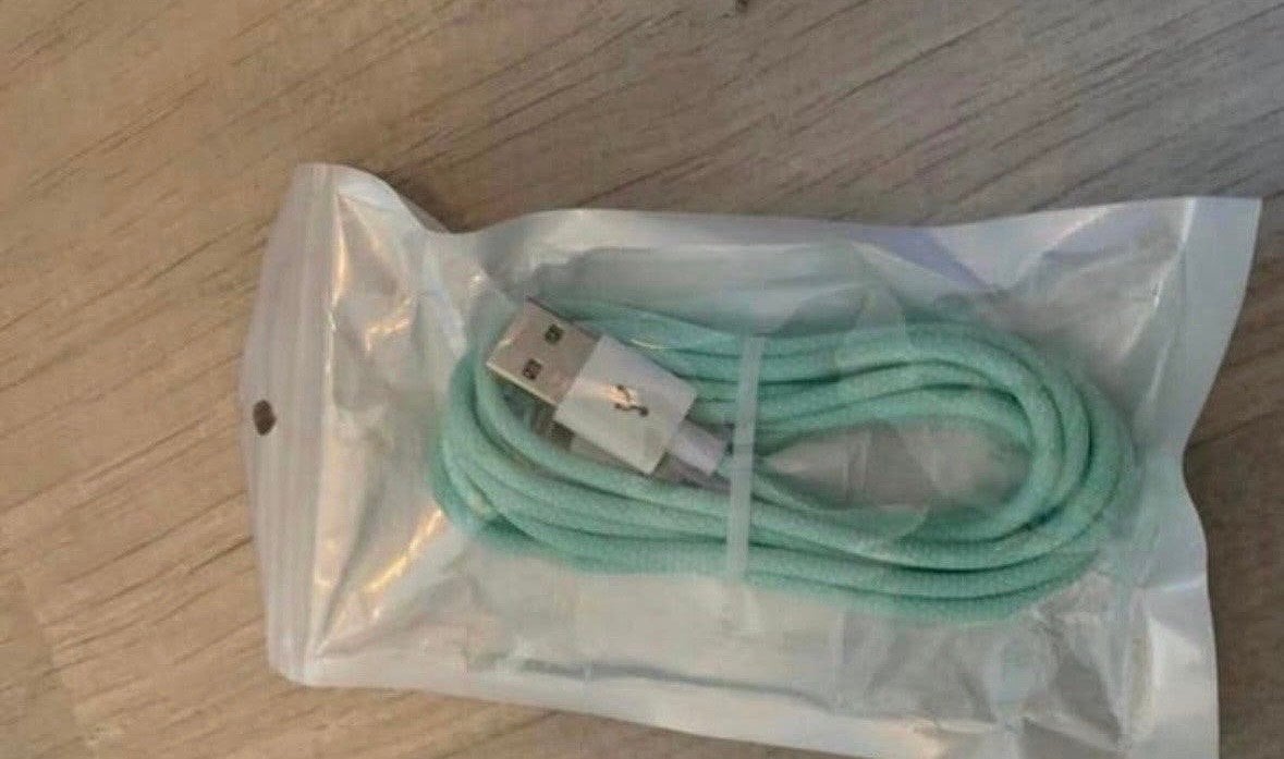 Mintgroene USB naar Lightning kabel voor iPhone/iPad/iPod, Ophalen of Verzenden, Nieuw, Snoer of kabel, Apple