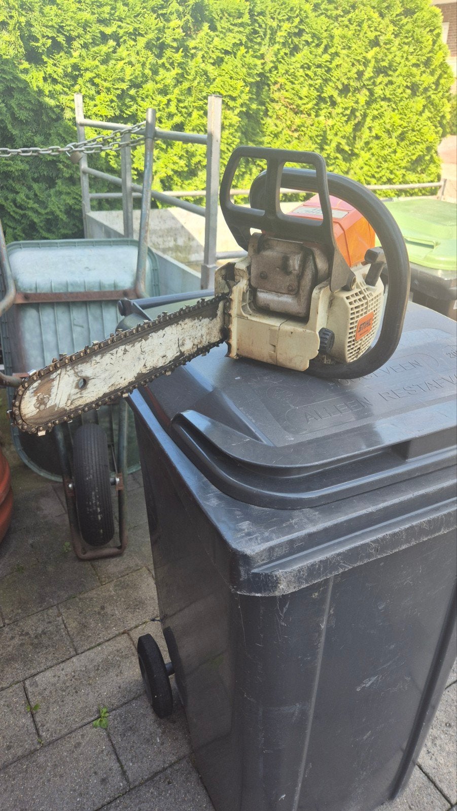 Kettingzaag stihl 021 izgs, Ophalen