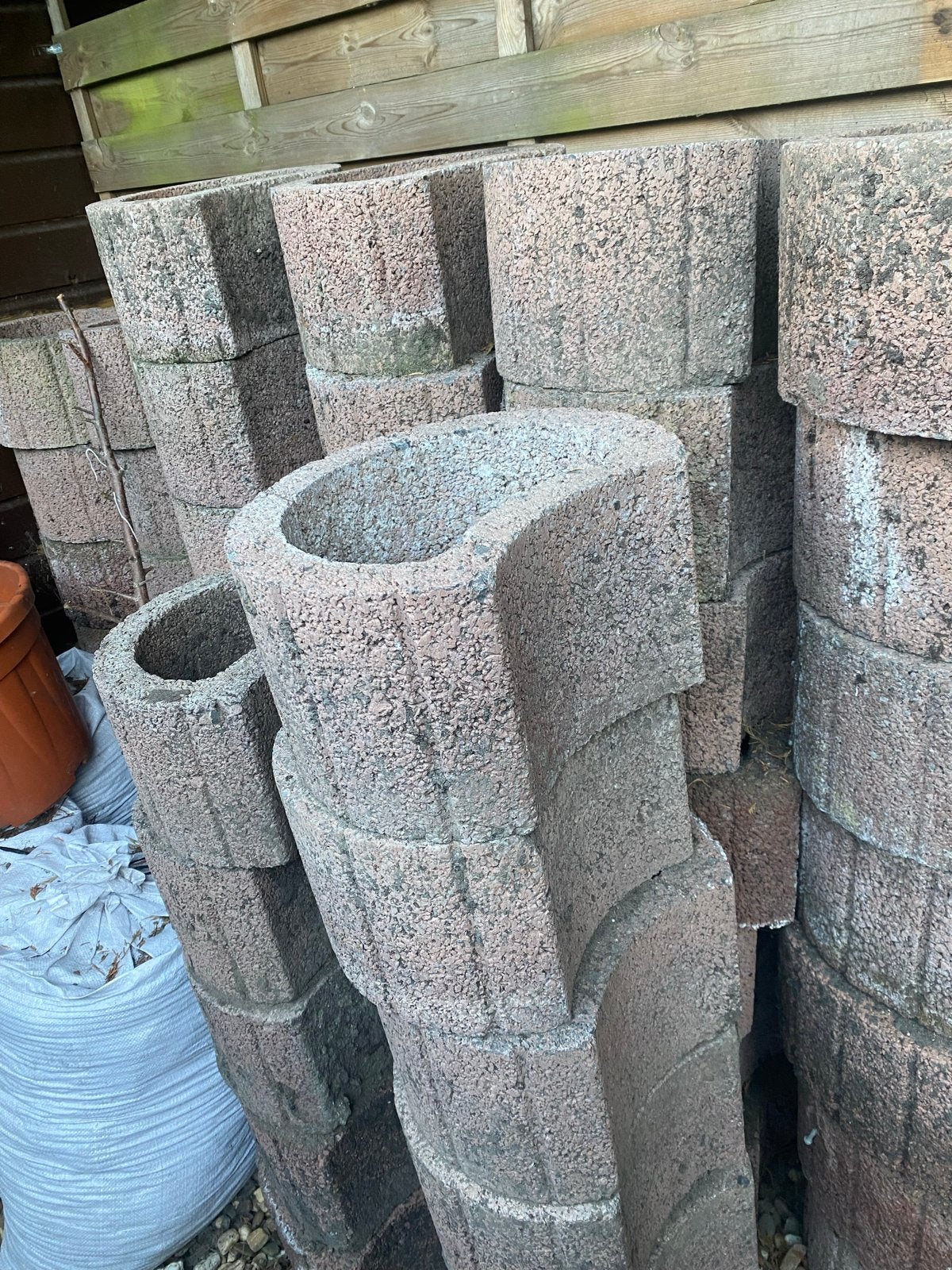Betonnen bloembakken voor tuin of balkon, Tuin en Terras, Ophalen, Gebruikt, Balkon, Minder dan 60 cm