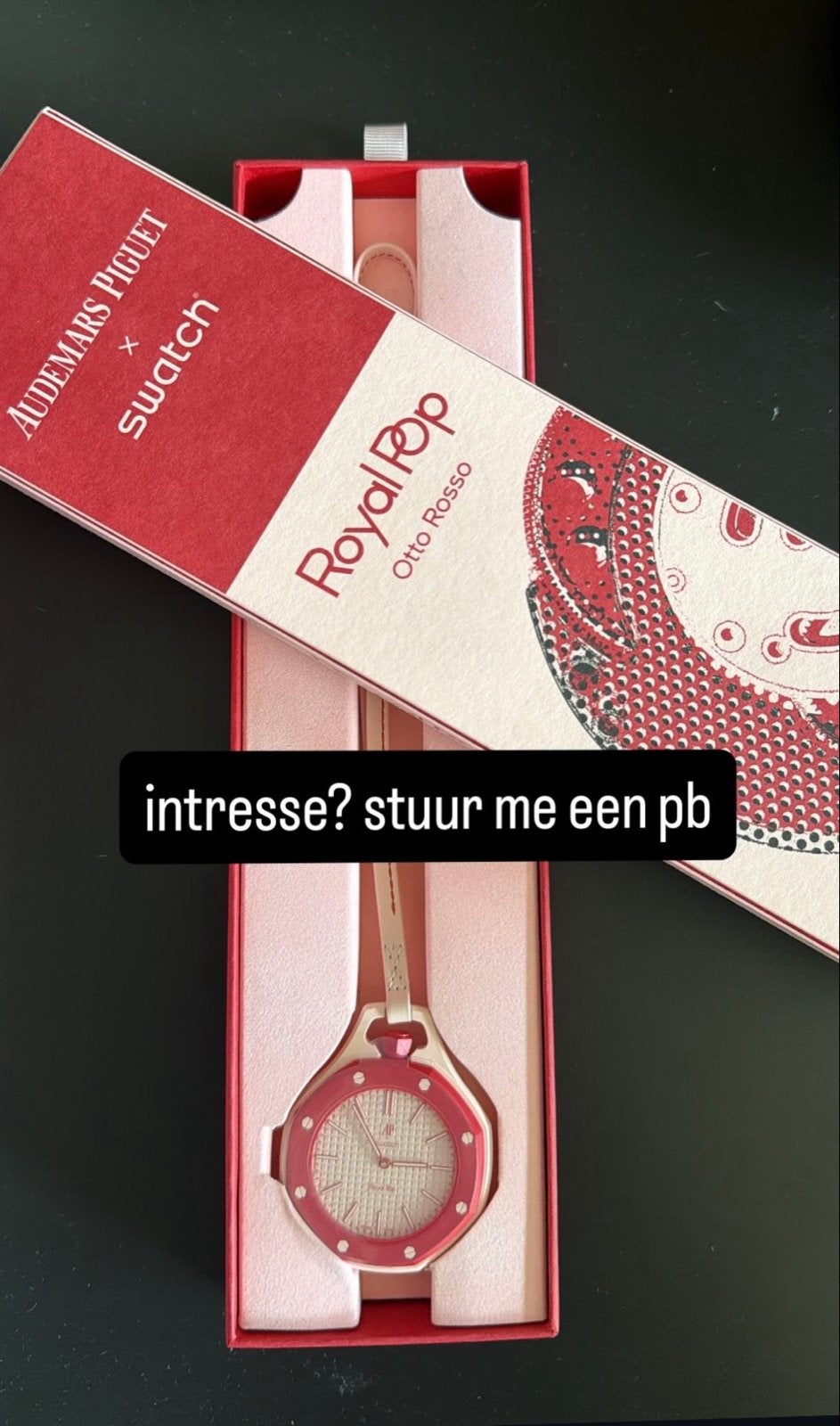 Swatch x Audemars Piguet Royal Pop Otto Rosso horloge, Kunststof, Polshorloge, Swatch, Nieuw
