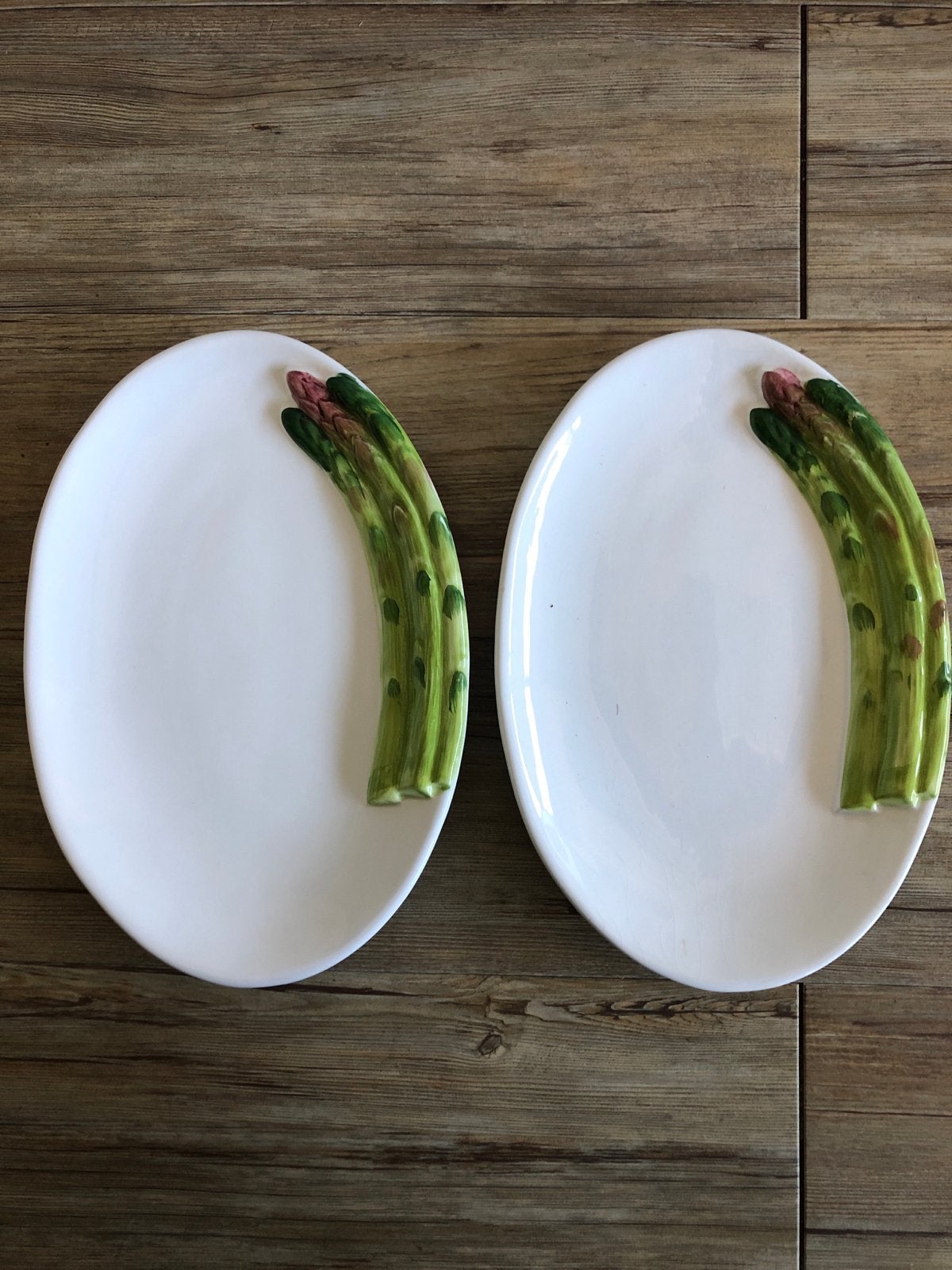 4x Aspergeborden - Made in Italy, Huis en Inrichting, Overige merken, Keramiek, Ophalen of Verzenden, Zo goed als nieuw