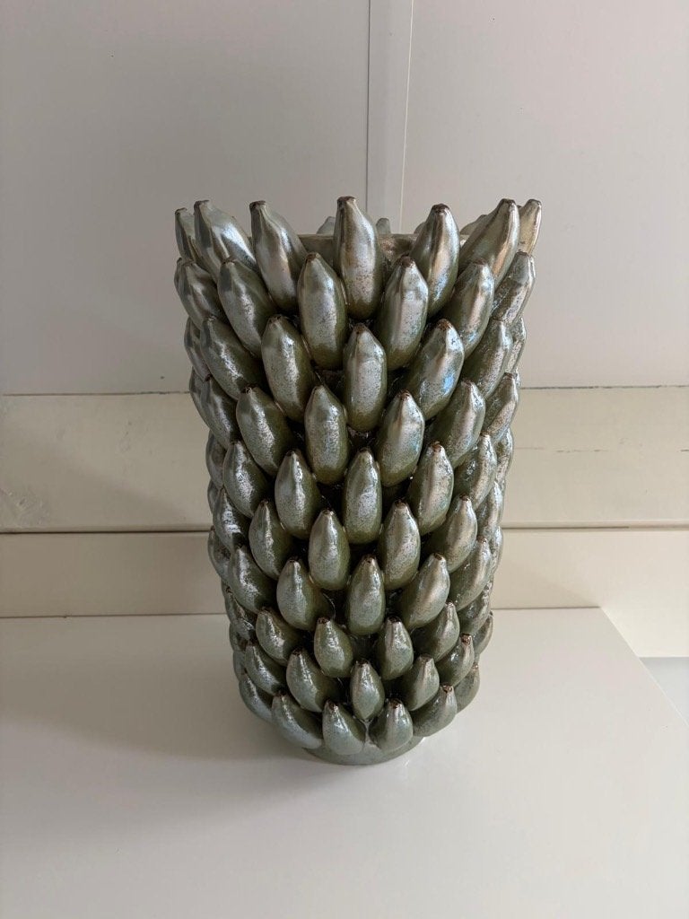 vaas bananen groen, Huis en Inrichting, Ophalen, 45 cm, Zo goed als nieuw, Steen/keramiek
