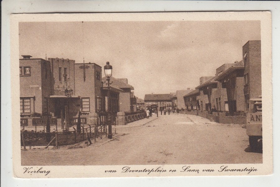 Voorburg, van Deventerplein en Laan van Swaenstrijn, Verzamelen, Ophalen of Verzenden, 1920 tot 1940, Ongelopen, Zuid-Holland
