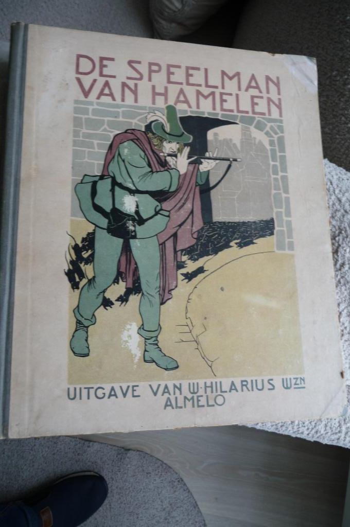 oude kinderboeken de speelman van hamelen  met tekeningen, Gelezen, Diverse, 5 of 6 jaar, Jongen of Meisje