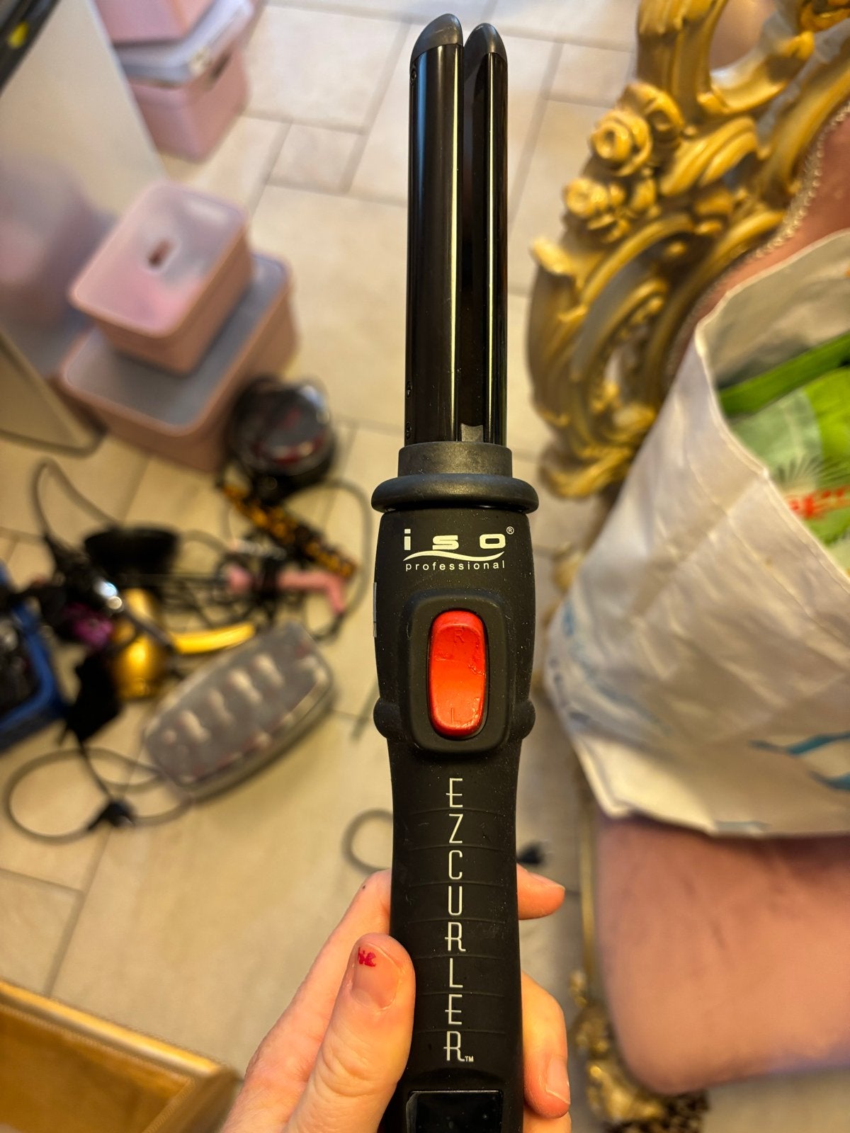 ISO Professional EZ Curler Krultang - Zo goed als nieuw, Ophalen, Zo goed als nieuw, Haarverzorging