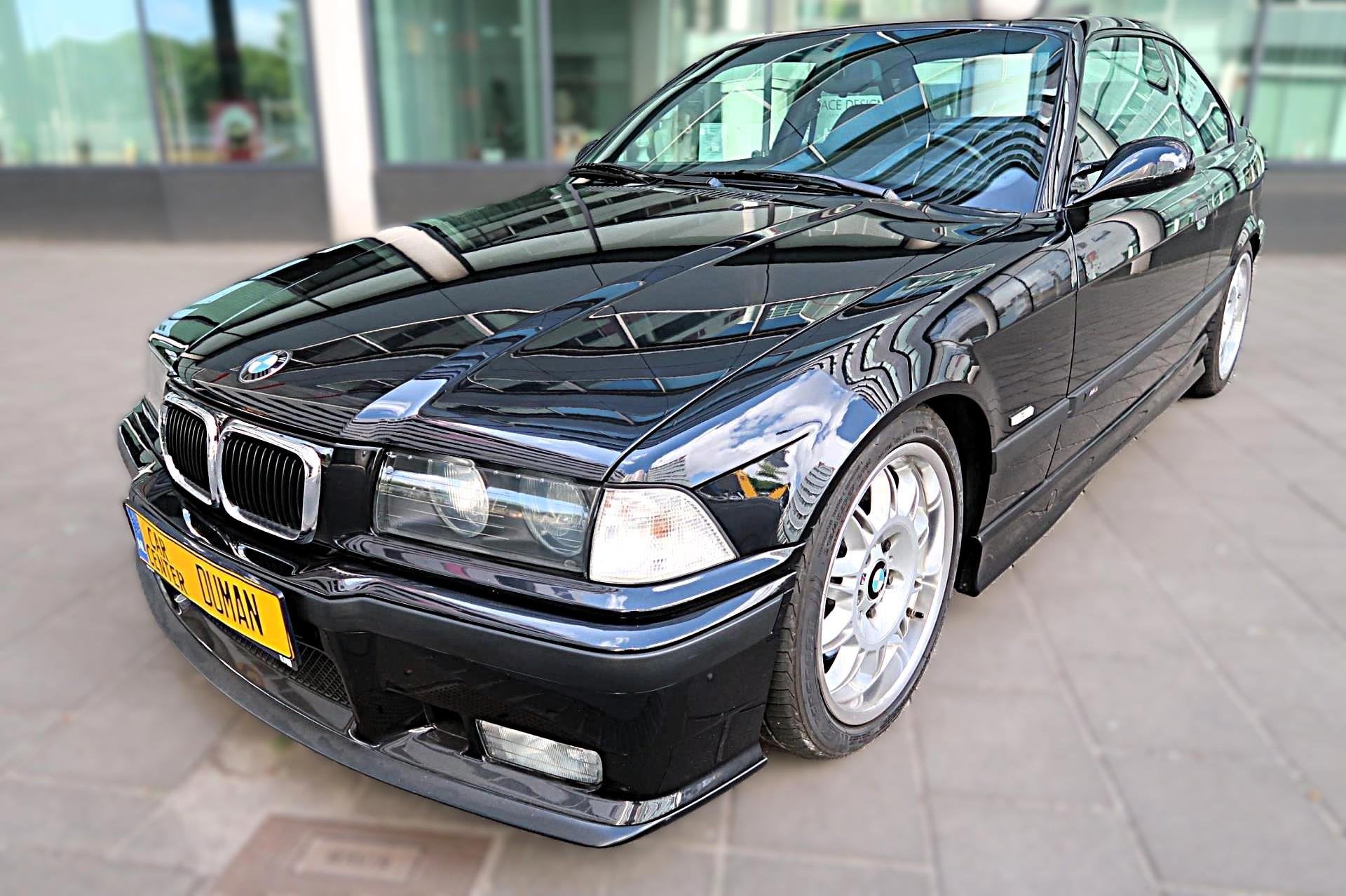 BMW 3-serie E36 M3 3.2 SMG 17DKM Vader Seats Zwart, Automaat, Gebruikt, 1435 kg, Zwart