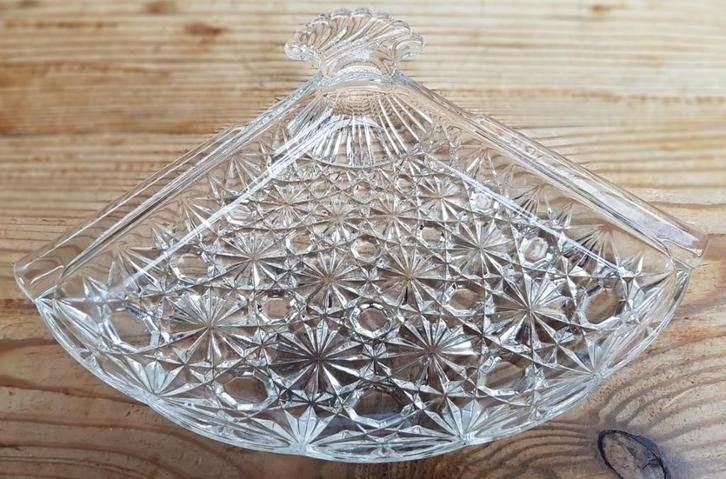 SALE Vintage AVON glazen waaier schaaltje, zeep schaaltje, Antiek en Kunst, Ophalen of Verzenden