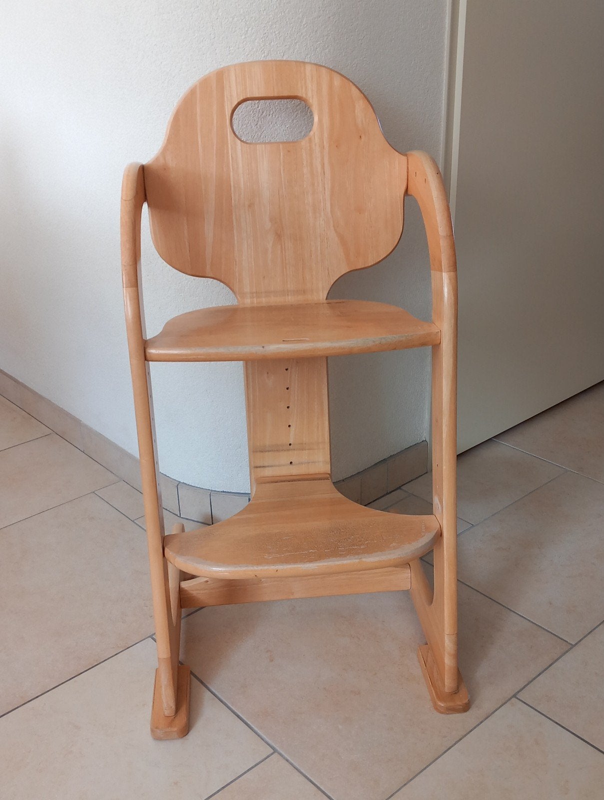 Houten kinderstoel, meegroeistoel., Kinderen en Baby's, Ophalen, Gebruikt, Meegroeistoel