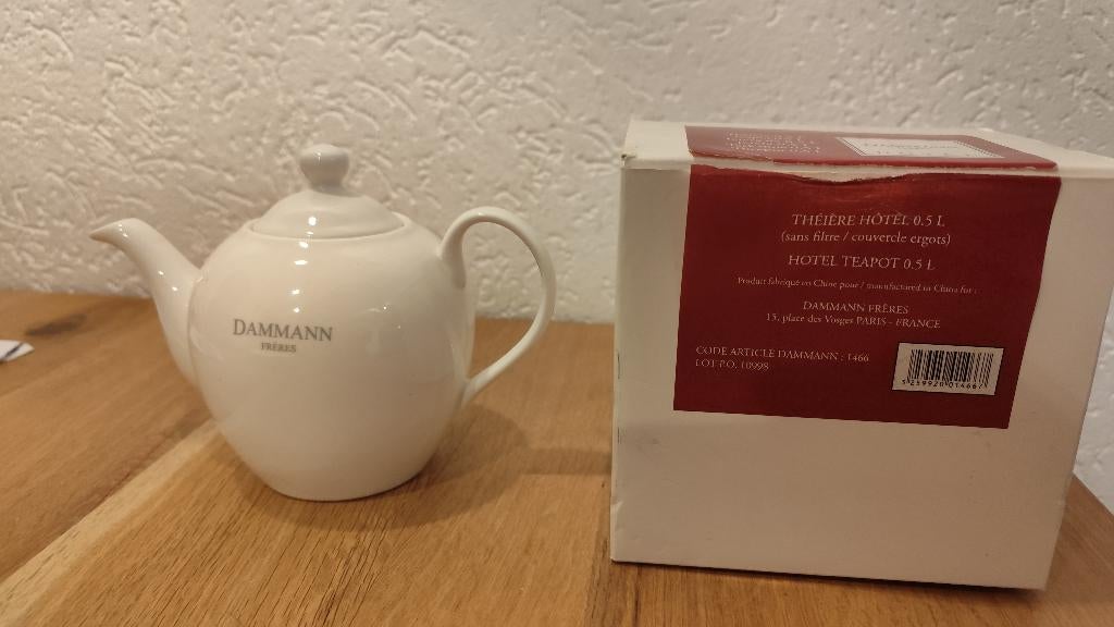 Theepot Dammann Freres 0,5 liter, Theepot/fluitketel, Nieuw, Ophalen of Verzenden, Steen/keramiek
