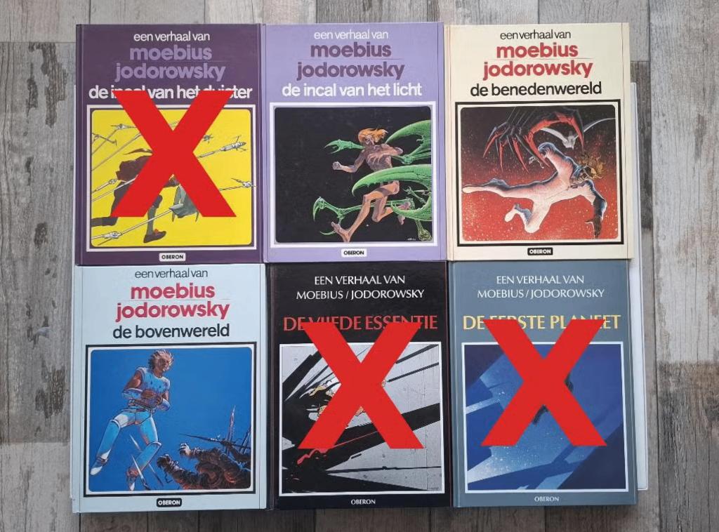 3 Moebius Incal stripboeken, Boeken, Meerdere stripboeken, Ophalen of Verzenden, Gelezen