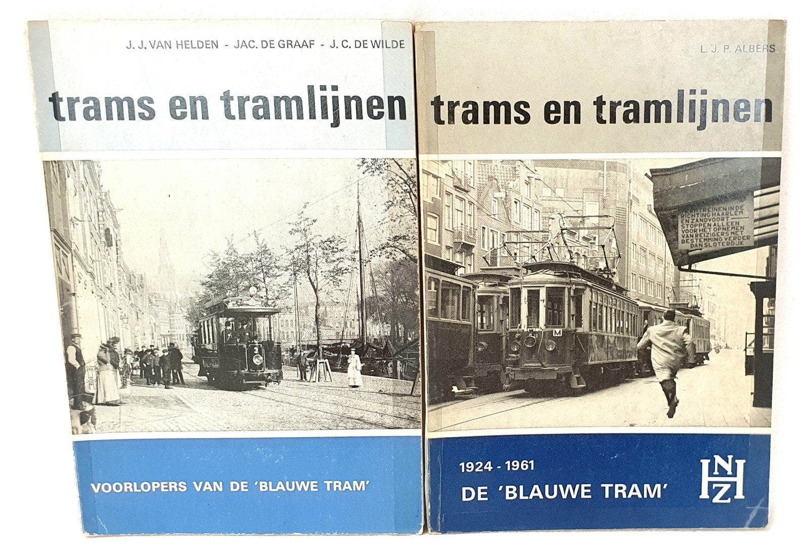 Trams & Tramlijnen De Blauwe Tram Deel 1 + 2 Historie Boeken, Ophalen of Verzenden, Gebruikt, Tram, Boek of Tijdschrift