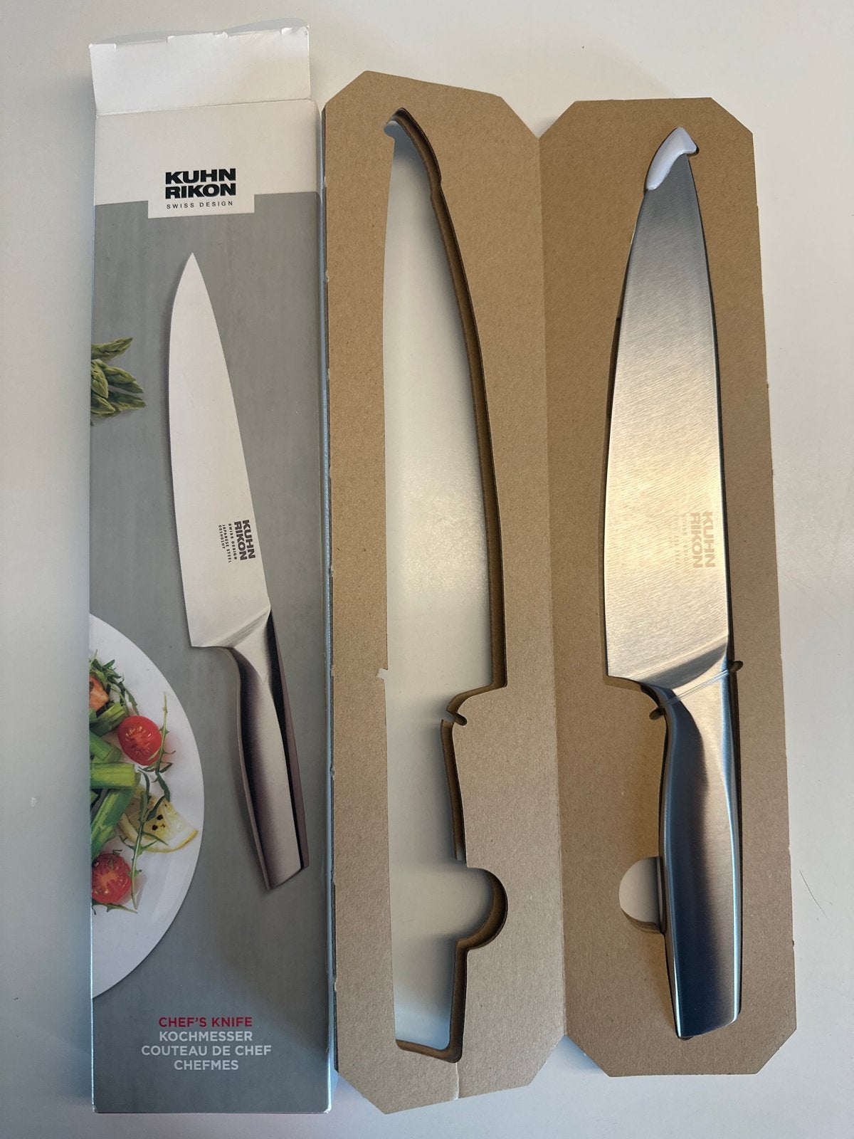 Kuhn Rikon Chef's Mes - Nieuw in doos, Huis en Inrichting, Overige typen, Verzenden, Metaal, Overige merken