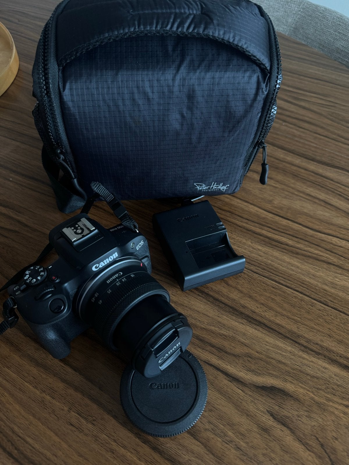 Canon EOS R100 Systeemcamera met 18-45mm lens en accessoires, Audio, Tv en Foto, Geheugenkaart, Bluetooth, Canon, Ophalen of Verzenden