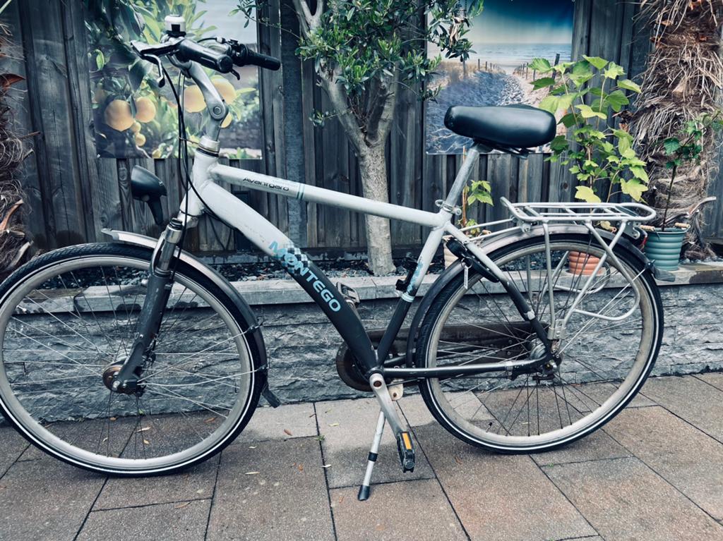 Montego stadsfiets - Goede staat, Fietsen en Brommers, Fietsen | Heren | Herenfietsen, Gebruikt, Versnellingen, Trommelrem, Ophalen