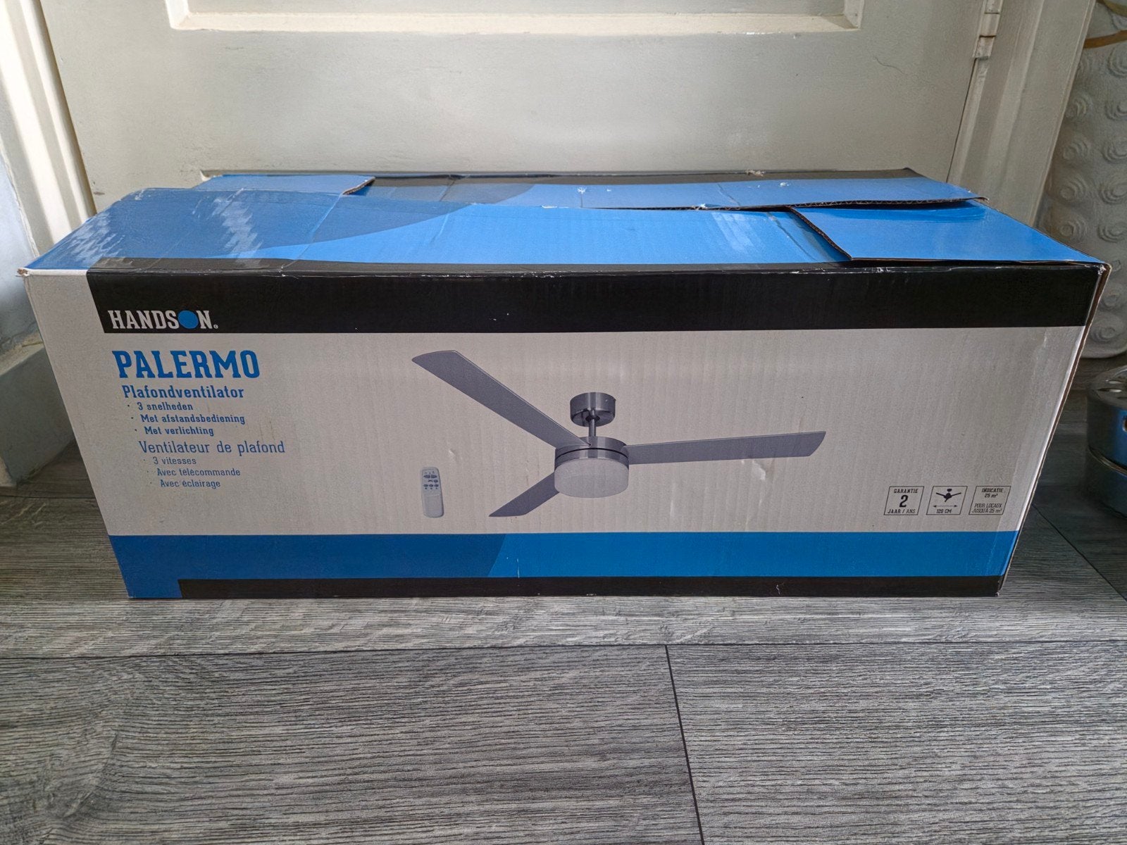 Handson Palermo plafondventilator, Ophalen, Ventilator met afstandsbediening, Zo goed als nieuw, Plafondventilator