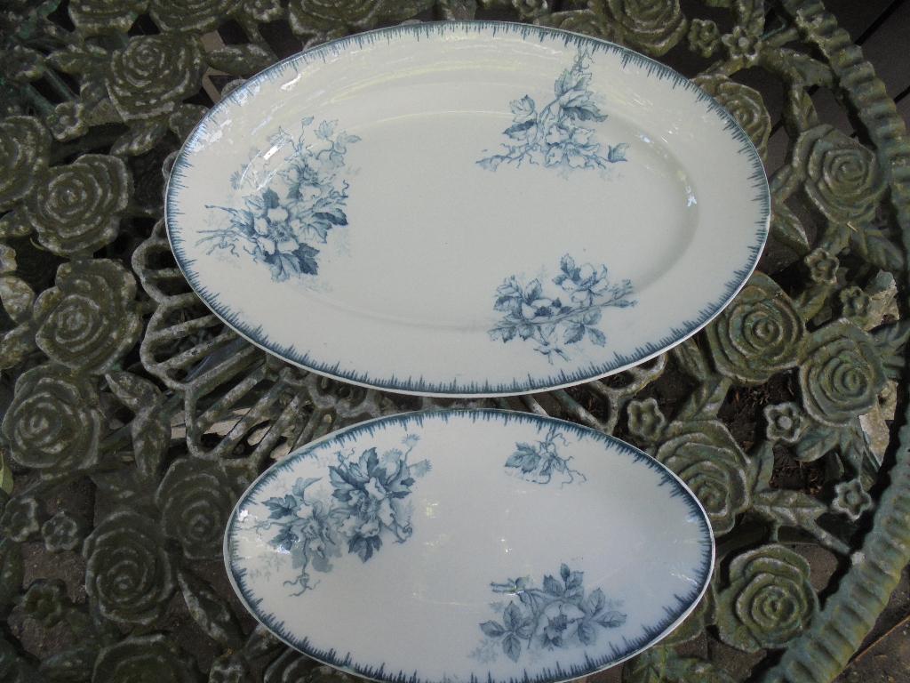 SCM OLGA Ovale vleesschaal + vleeswarenschaaltje bloemboeket, Antiek en Kunst, Ophalen of Verzenden