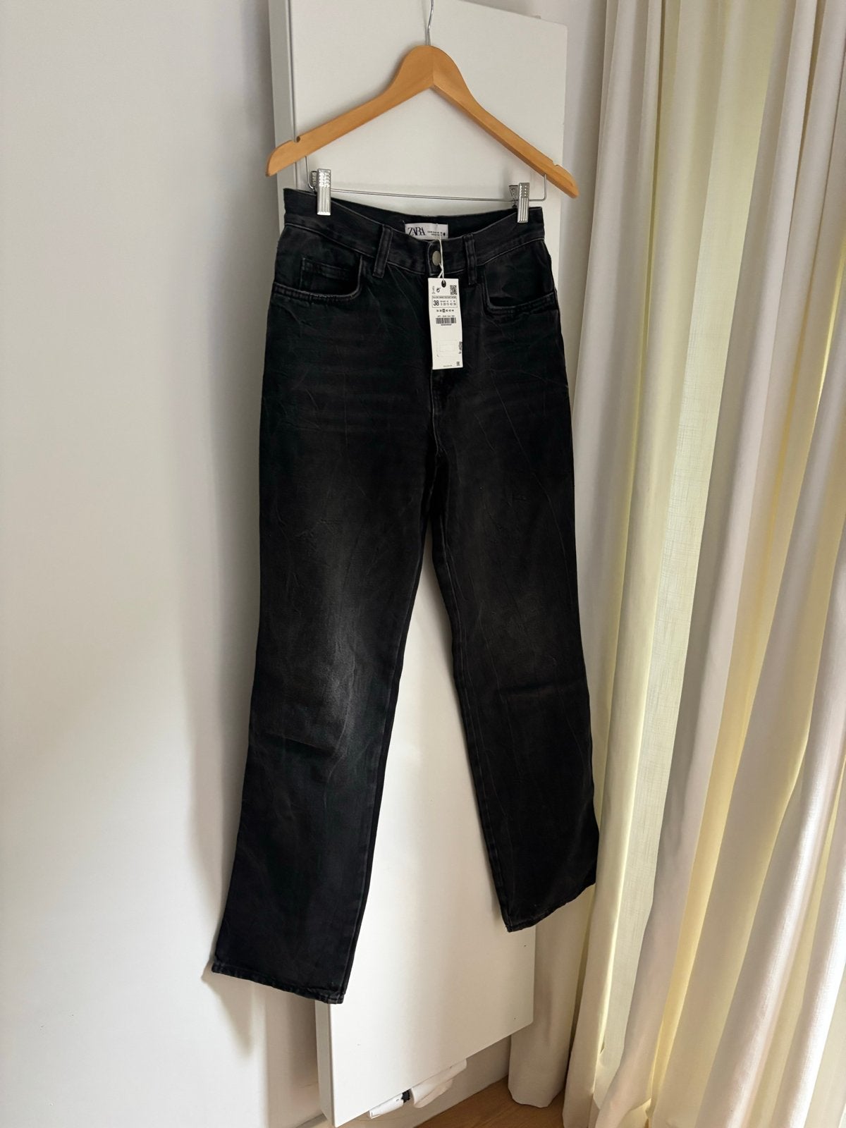 Zara zwarte jeans, grijze antraciet spijkerbroek, maat 38, Ophalen of Verzenden, Nieuw, Zwart, W30 - W32 (confectie 38/40)