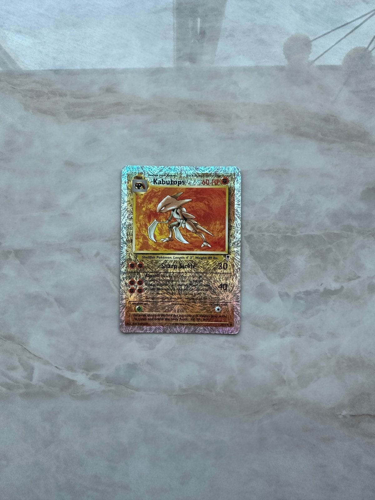 Pokémon Kabutops 27/110 Reverse Holo – Legendary Collection, Ophalen of Verzenden, Gebruikt, Losse kaart, Foil