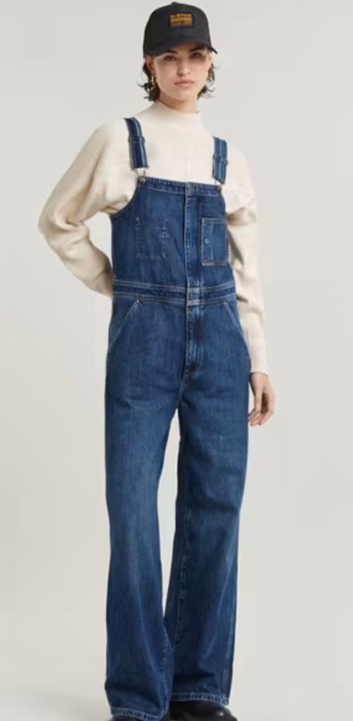 G star Straight Leg Zip Tuinbroek nieuw!, Ophalen of Verzenden, Nieuw, Maat 36 (S), Blauw