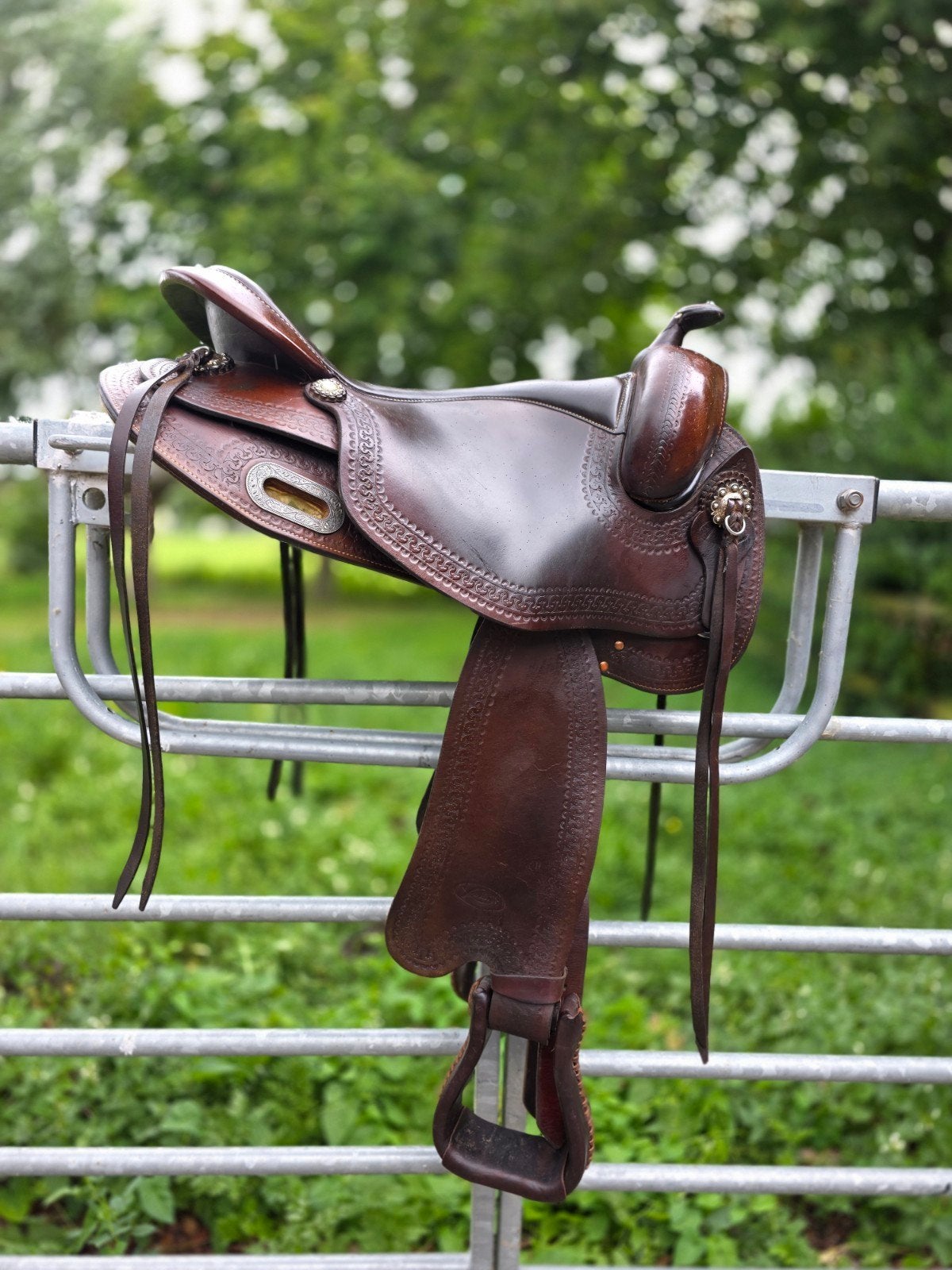 Freemax Buffel Short boomloos Westernzadel, Gebruikt, M (17 inch), Ophalen of Verzenden, Inclusief zadelhoes