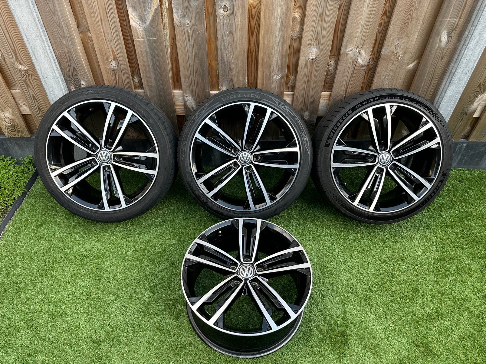 Originele VW Golf 7.5 GTD Sevilla 18 inch velgen – 5x112, Ophalen, 18 inch, Gebruikt, Banden en Velgen