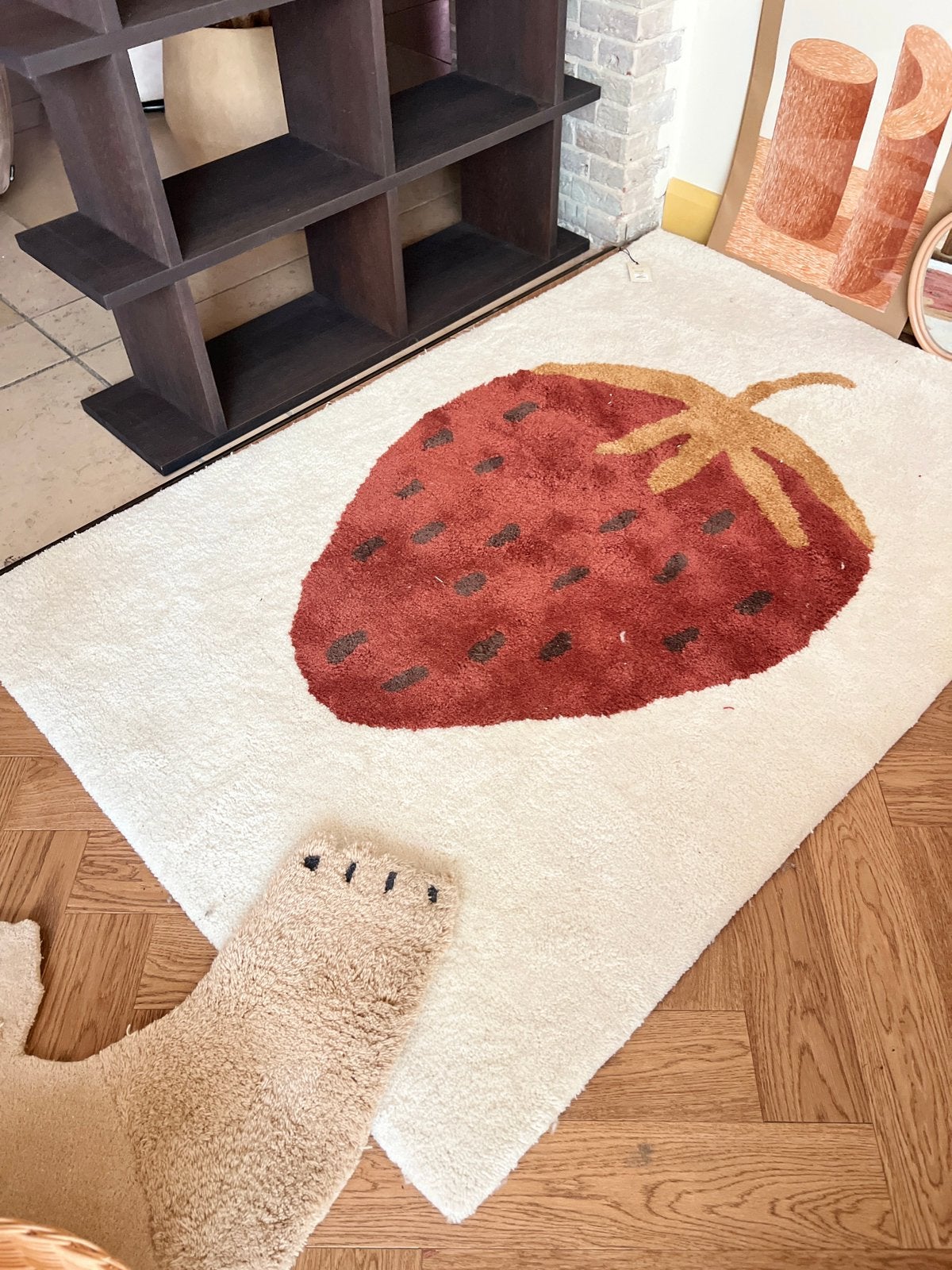 Ferm Living Fruiticana Strawberry (Large), Ophalen of Verzenden, Nieuw, Crème, Rechthoekig