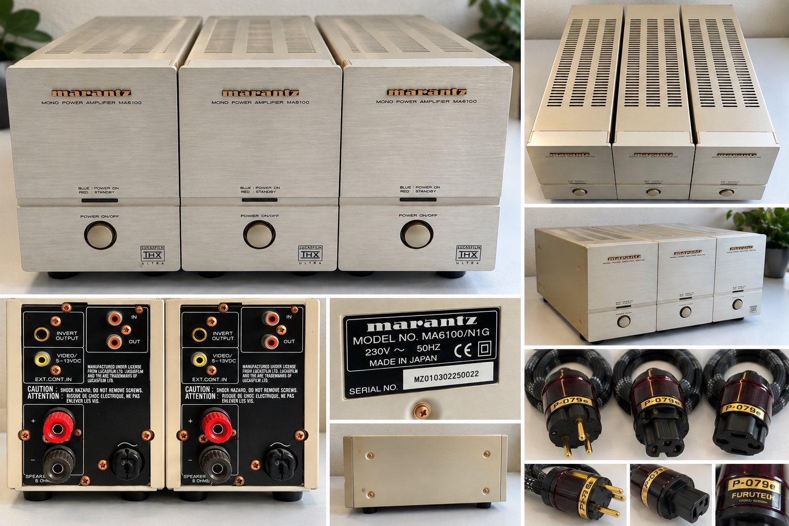 3x Marantz MA6100 Mono Eindversterker THX – Made in Japan, Ophalen, Gebruikt, 120 watt of meer, Marantz