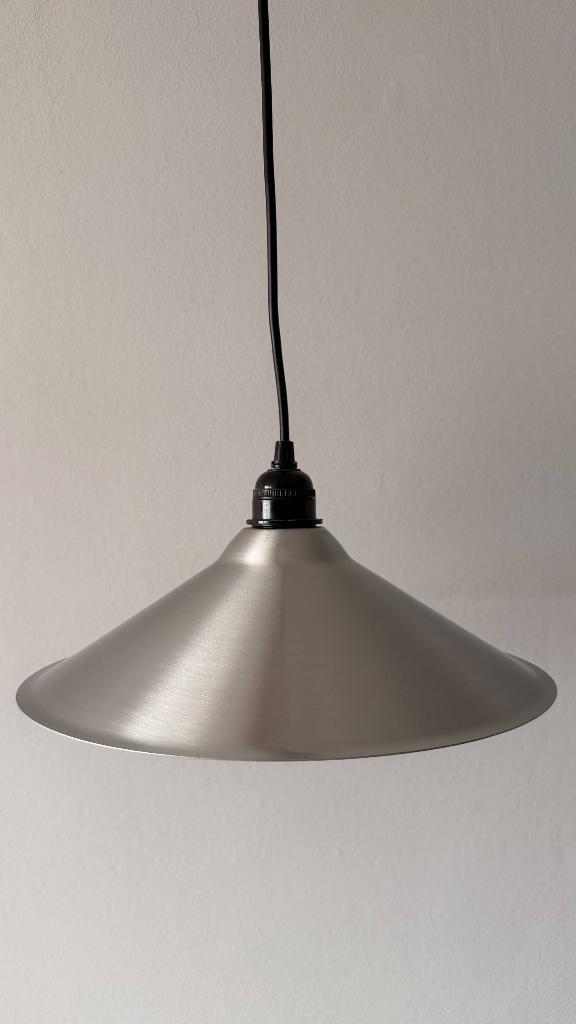 Vintage hanglamp (T501) - Brushed aluminium (IKEA design), Ophalen of Verzenden, Gebruikt, Metaal, Modern (vintage)