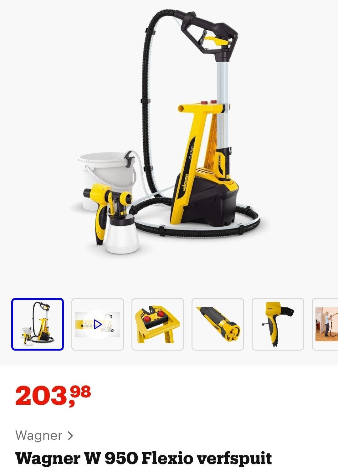 Wagner W 950 flexio verfspuit, Doe-het-zelf en Verbouw, Schildersmaterialen, Ophalen, Gebruikt, Verfspuit of Verfpomp