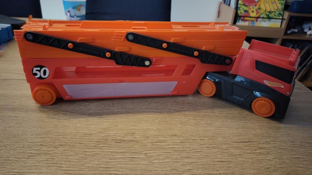 Hotwheels Truck voor 40+ losse autos + 7 losse autootjes, Kinderen en Baby's, Ophalen of Verzenden, Gebruikt