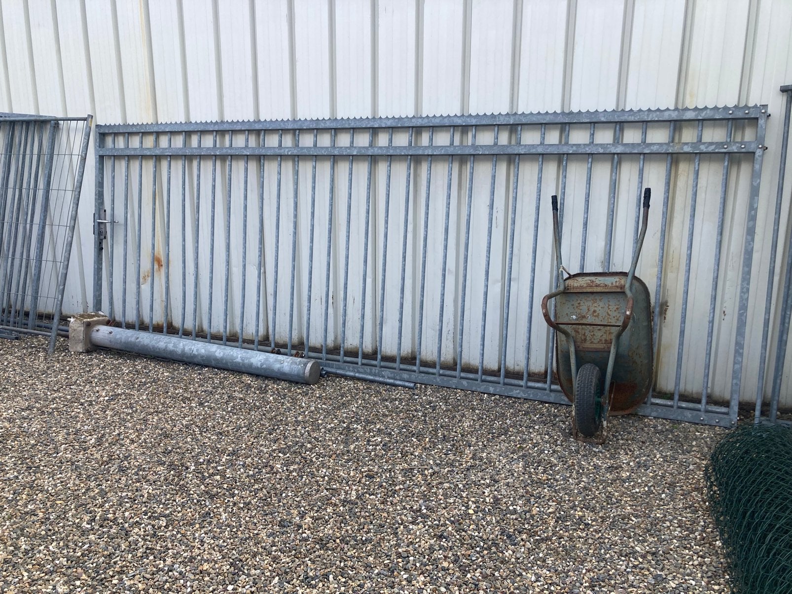 IJzere draaipoort 5 meter lang, Tuin en Terras, Tuinhekken en Hekwerk, Ophalen, Gebruikt