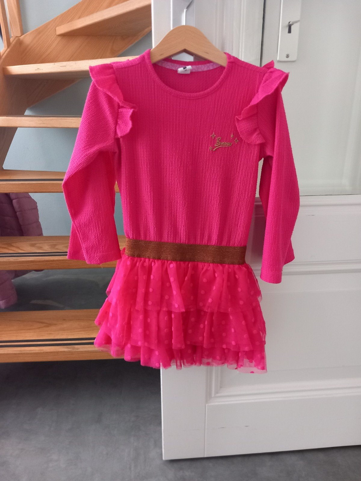 2 roze jurkjes met tule rokje - B.Nosy maat 104, Kinderen en Baby's, Gebruikt, B.Nosy, Meisje, Ophalen of Verzenden