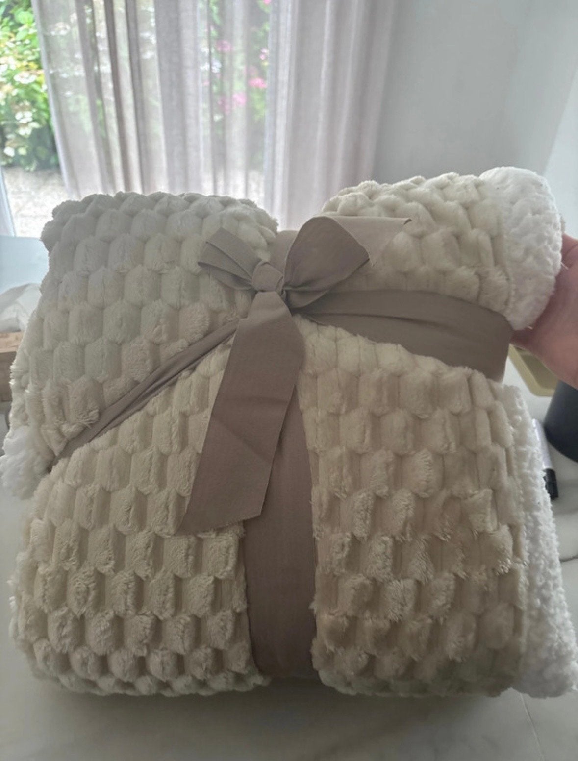 Optidee Woondeken Beige Crème Pluche Teddy 150x200 Nieuw, Woondeken, Beige, Nieuw, Ophalen of Verzenden