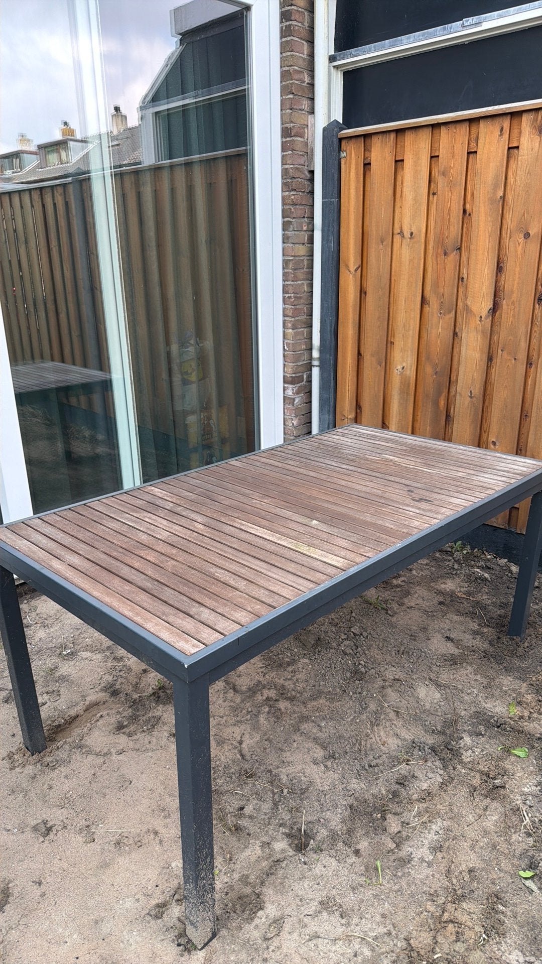 Tuintafel, Tuin en Terras, Ophalen, Gebruikt, Rechthoekig