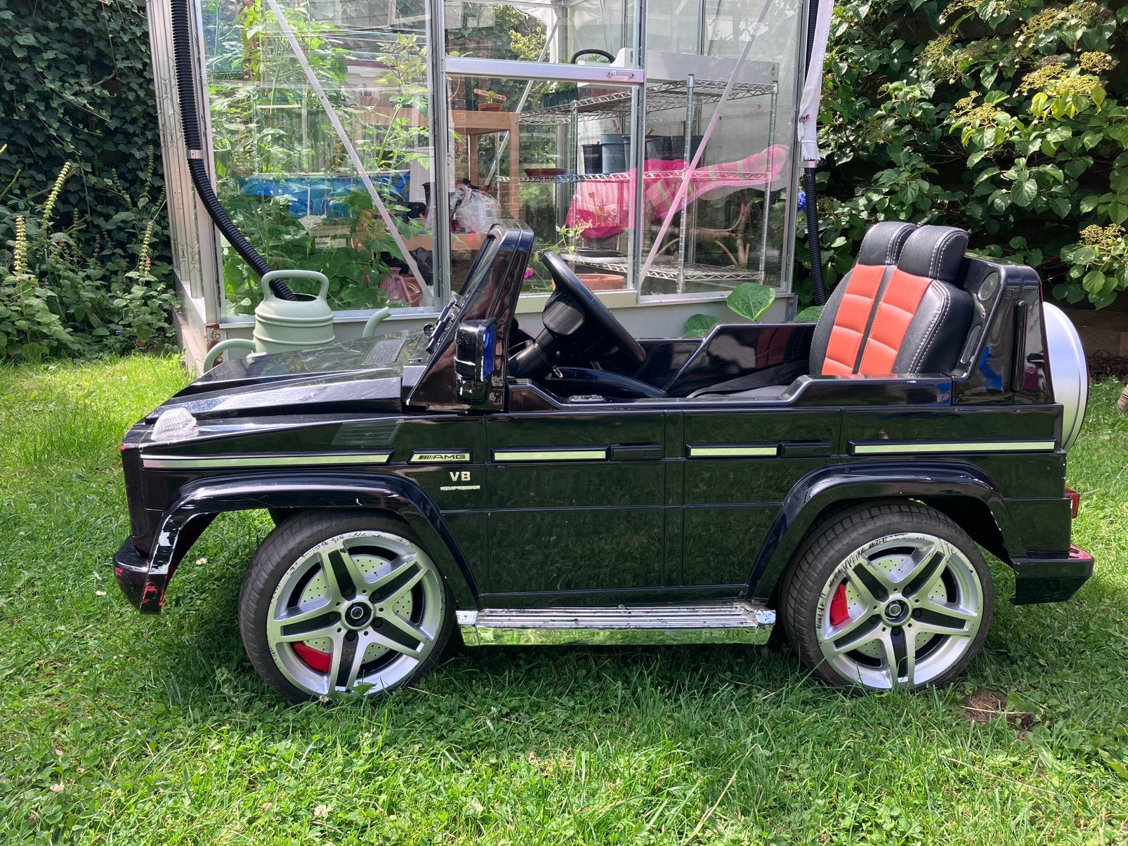 Elektrische mercedes amg55 kinderauto, Ophalen, Gebruikt