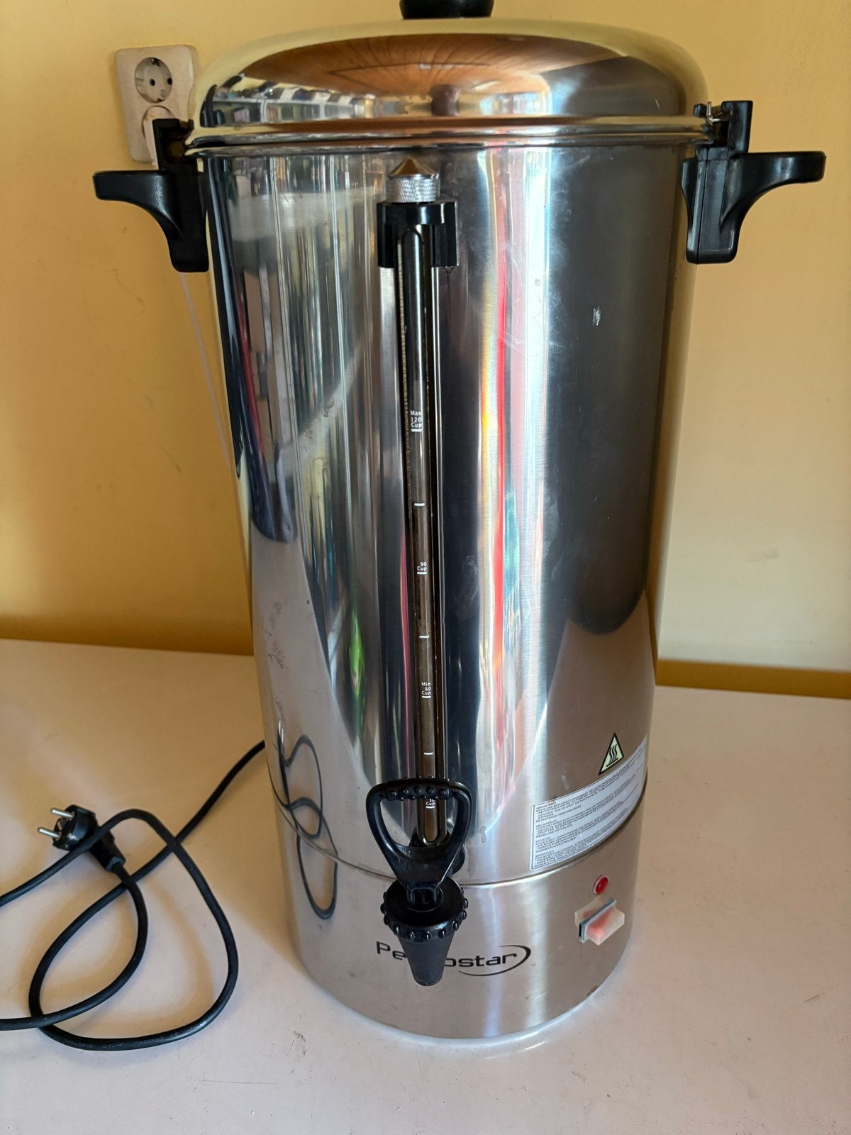PercoStar 15 liter professionele koffie percolator, Witgoed en Apparatuur, Ophalen, Gebruikt, 10 kopjes of meer, Koffiemachine