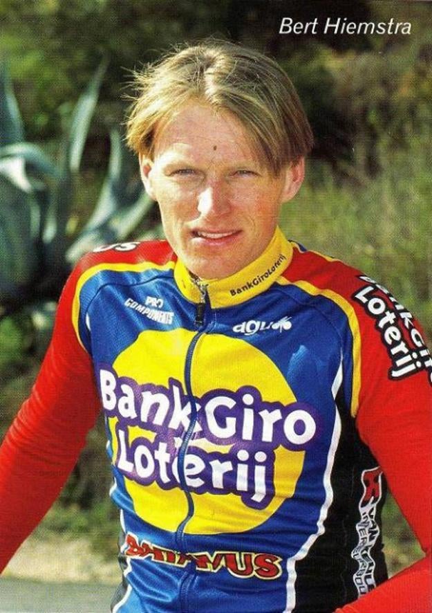 Wielertrui BANKGIROLOTERIJ-BATAVUS - BERT HIEMSTRA + naam, Ophalen of Verzenden, Overige typen