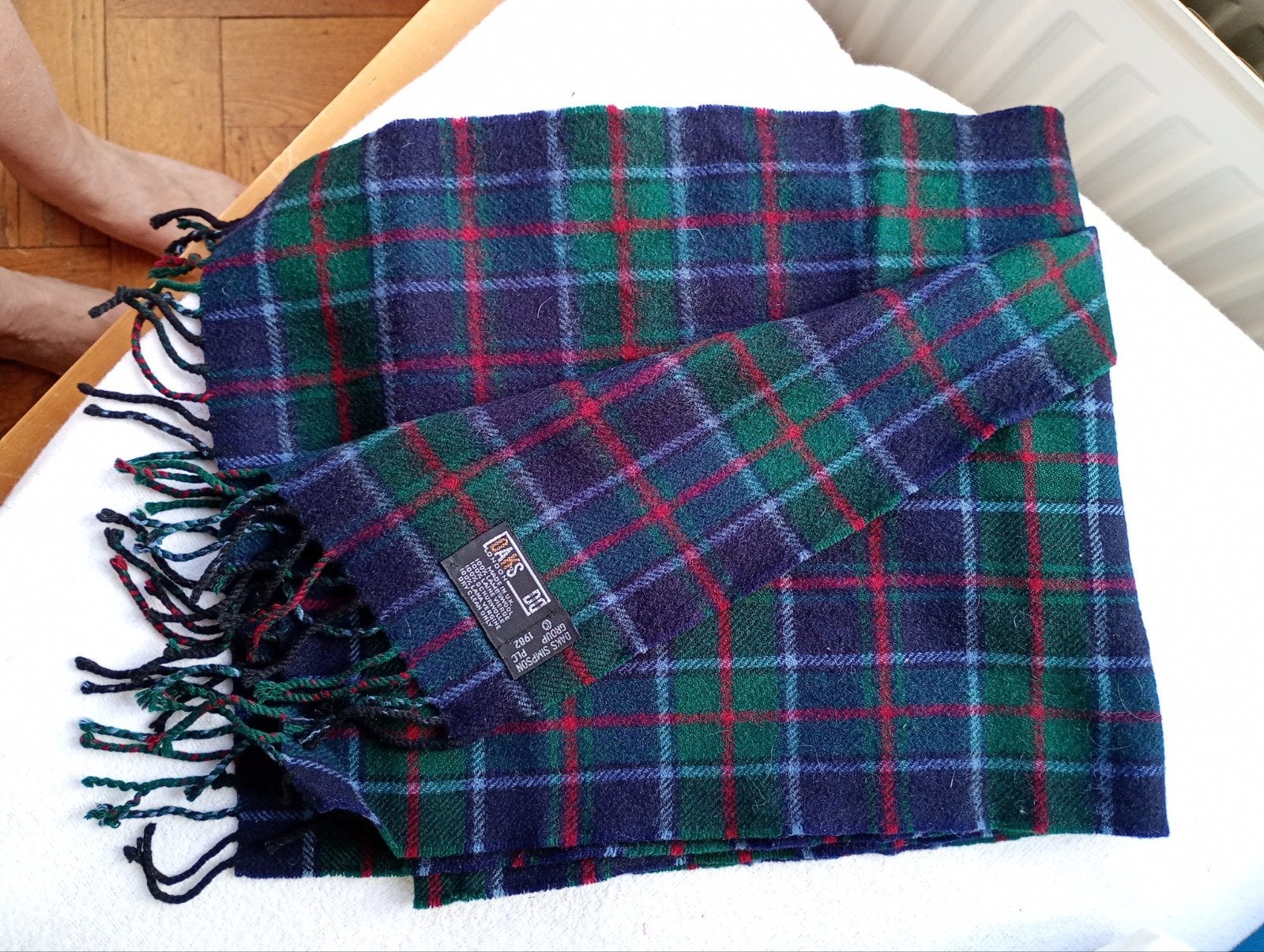 Daks London Schotse Ruit Sjaal - 100% Lamswol, Kleding | Heren, Ophalen, Zo goed als nieuw, Sjaal